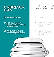 Vista 5 de Carressa Linen Funda de edredón 100% algodón egipcio, tamaño Queen, 800 hilos, 3 piezas, color gris oscuro, funda de edredón de algodón egipcio