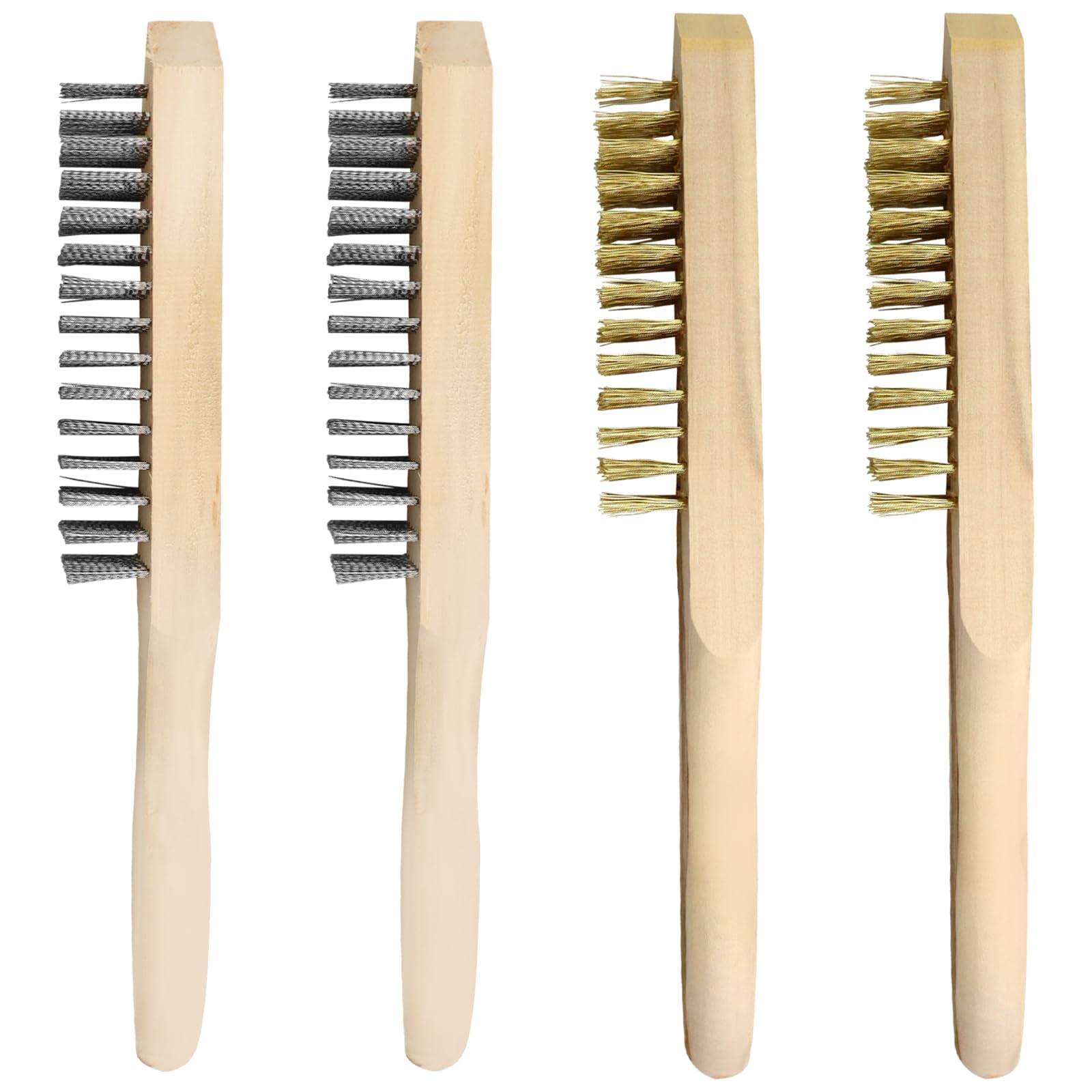 7-3/4 Inch Wooden Handle Brass Bristle Wire Brush – Seachoice 50-92011-1116125