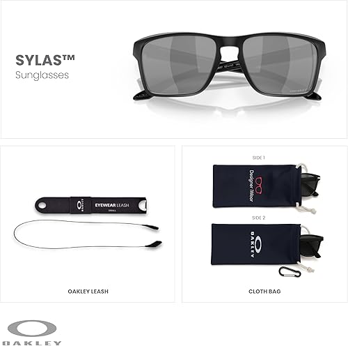 Miniatura 9 de Oakley Sylas OO9448 - Lentes de sol rectangulares para hombre + correa + paquete con kit de gafas de diseñador iWear