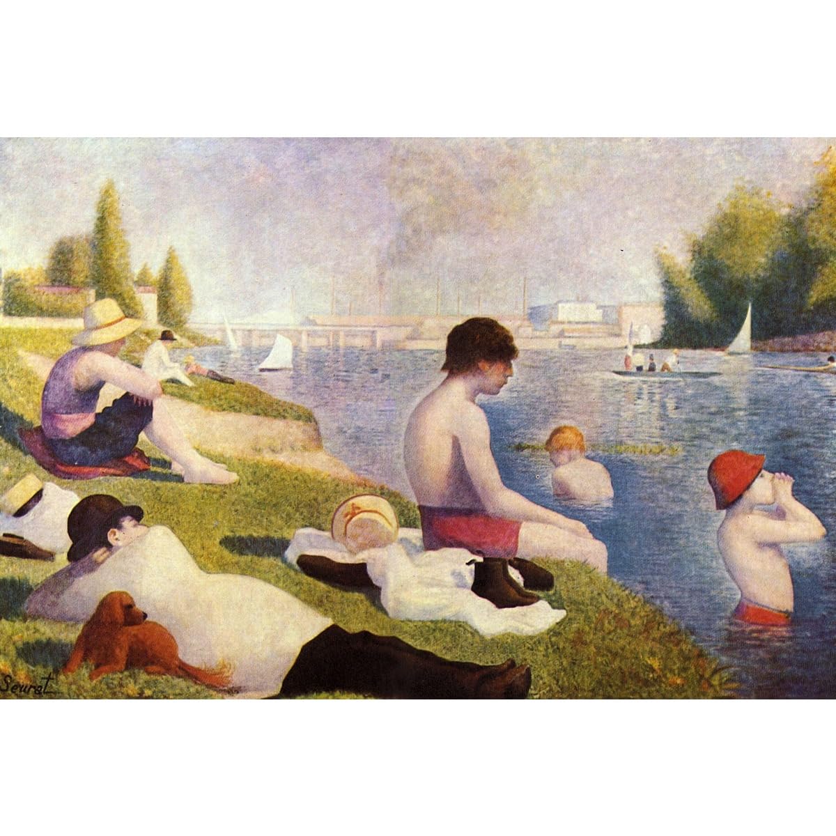 Poster piscine à Asnière Seurat impression haute définition
