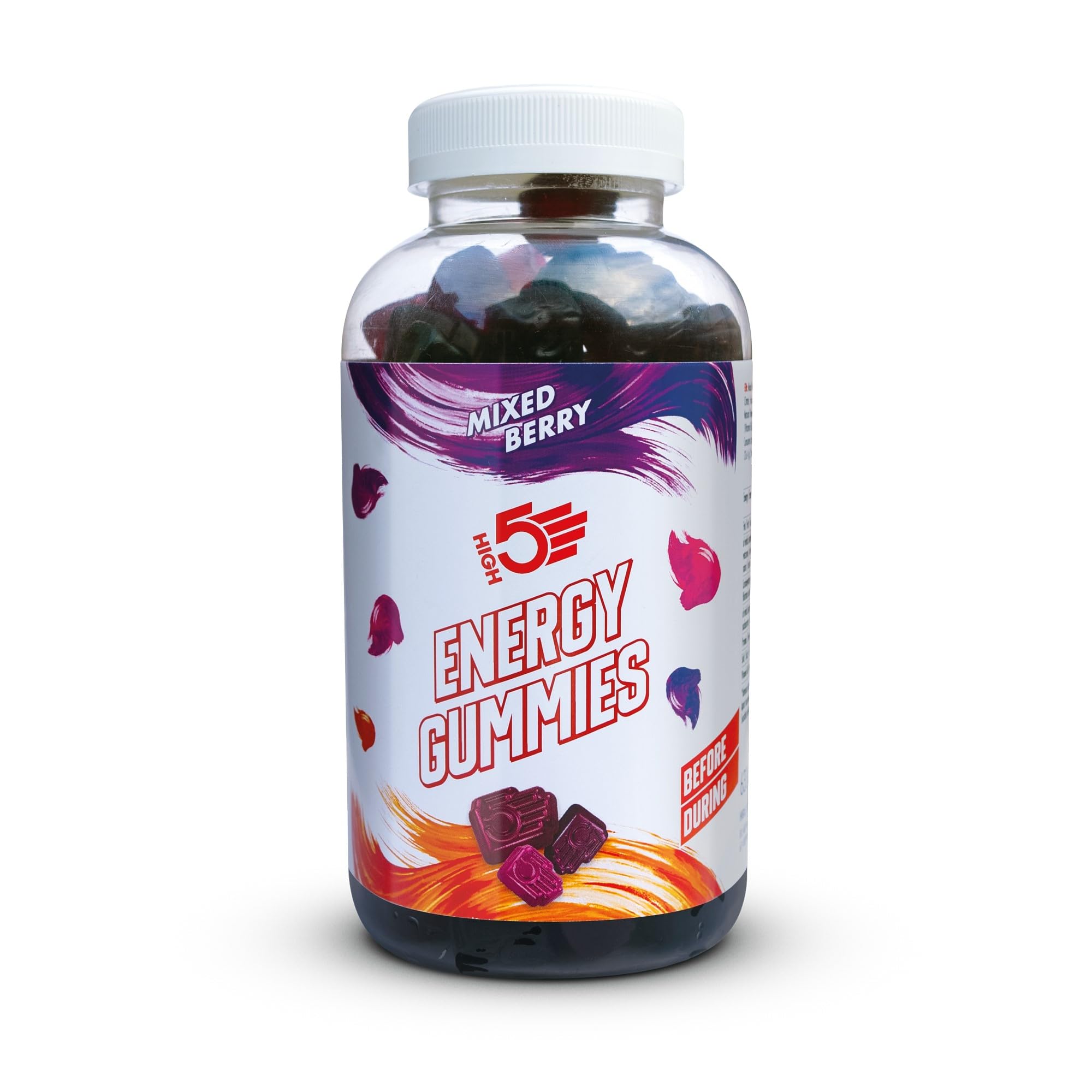 HIGH5 Energy Gummies - 144x Quick Release Carbohydrate Supplements for Running, Cycling, Endurance - Natural Vegan Energy Chews with Electrolytes & Vitamin B6-22g Carb per Serving (Mixed Berry)