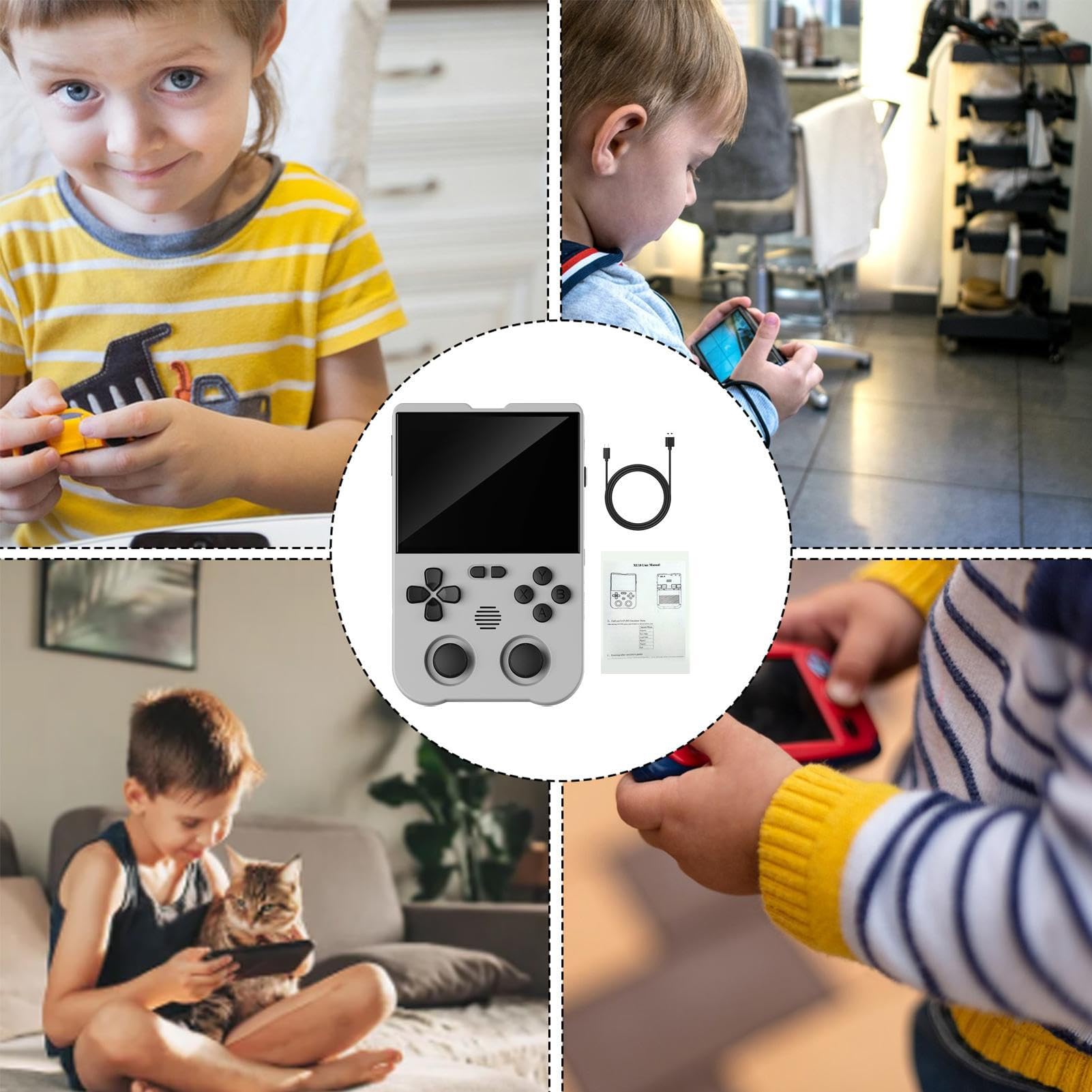 Console Portatile, Console per Giochi retrò con Batteria da 3000 | mAh, Console per Videogiochi con Touchscreen da 3,5 Pollici, emulatore Portatile, Portatile per Ragazzi e Ragazze