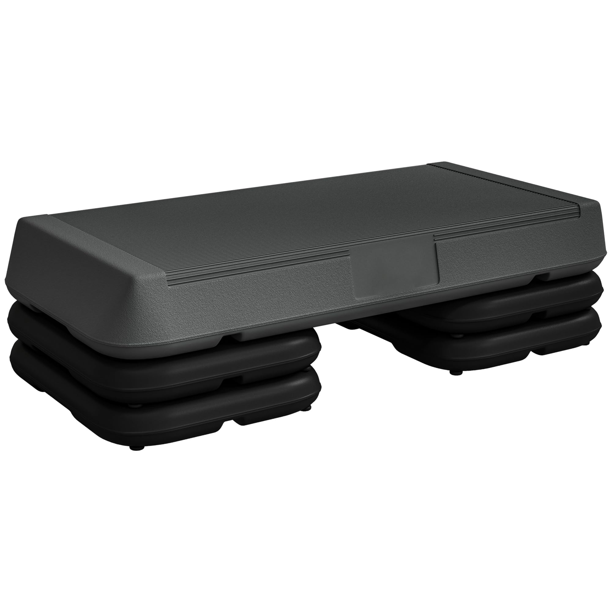 Step Fitness MATCHU - Réglable 9 Et 14 Cm - Poids Max 200 Kg - Surface Antidérapante - Noir