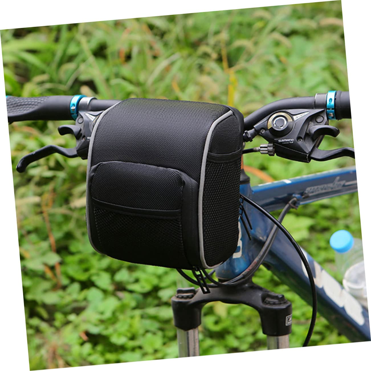 Sosoport 3 Pezzi Sacca Da Ciclismo Impermeabile Borsa Impermeabile Biciclette Manubrio All'aperto Coperture Custodia Per Bici Professionale Borsa Portabici Tessuto Oxford 600d Nero