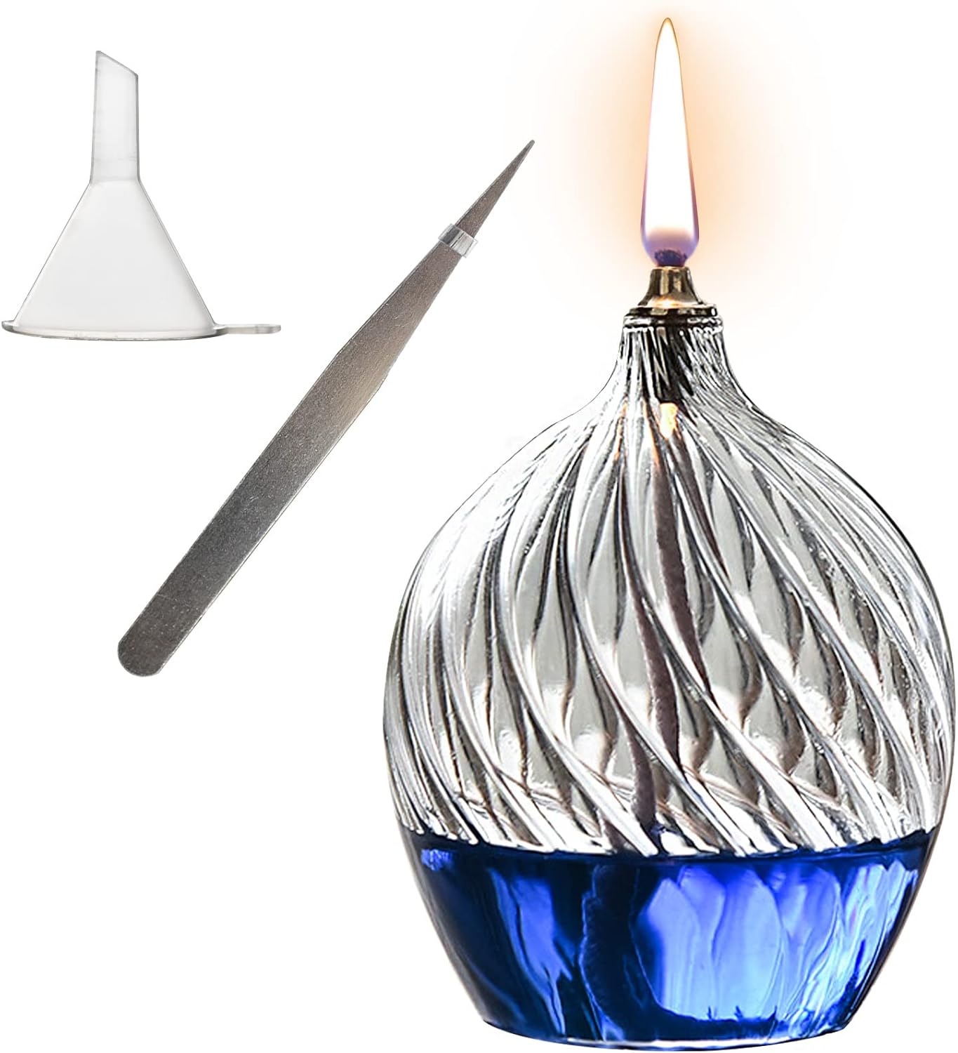 Refillable Liquid Petite Glass Oil lamp, Sturdy Borosillicate Glass Oil Candle, Unique Internal Thread Appearance for Fine Dining & Restaurants or Home Refillable Liquid Petite Glass Oil lamp, Sturdy Borosillicate Glass Oil Candle, Unique Internal Thread Appearance for Fine Dining & Restaurants or Home