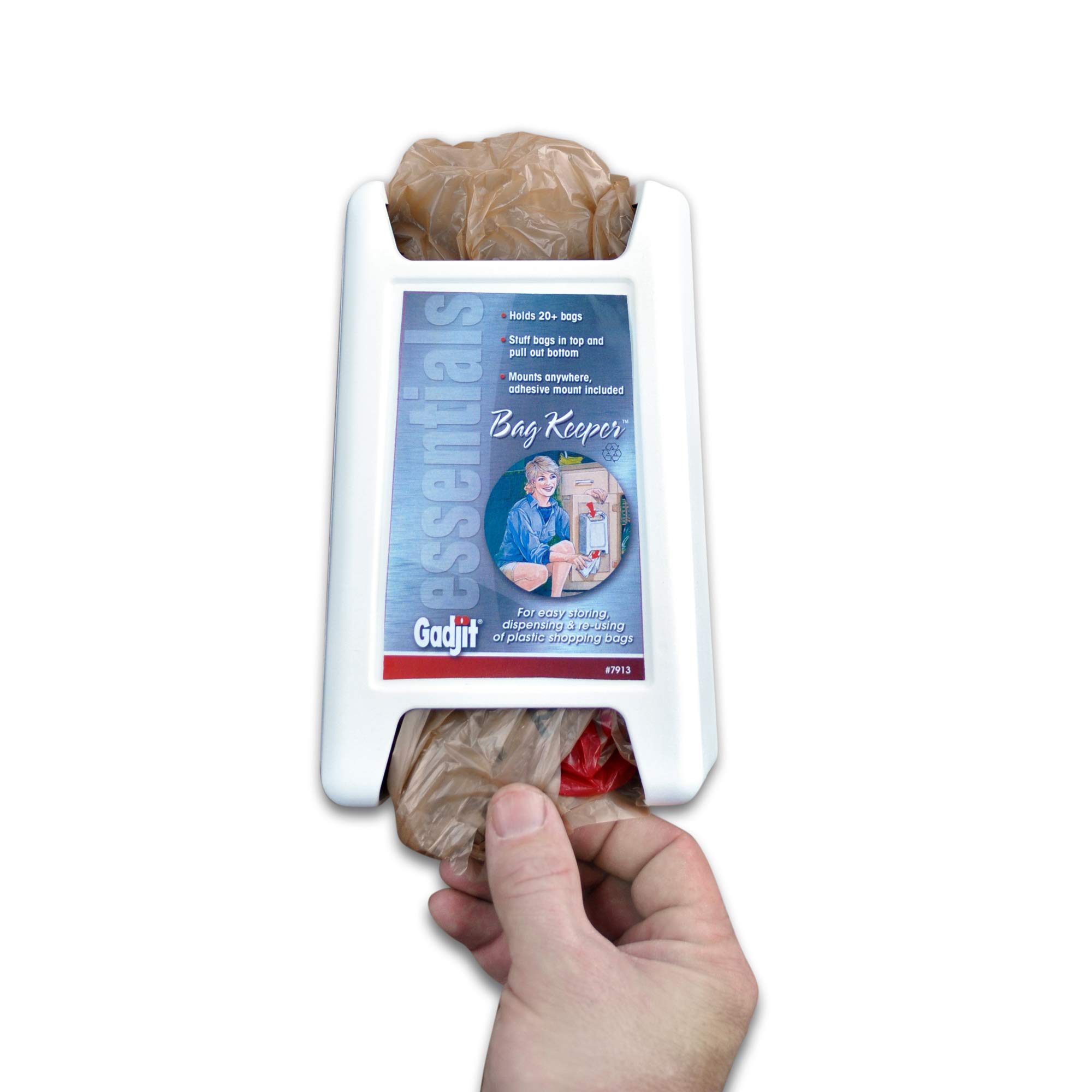 Buy Gadjit Bag Keeper Plastic Grocery Bag Holder (White) Stops Plastic