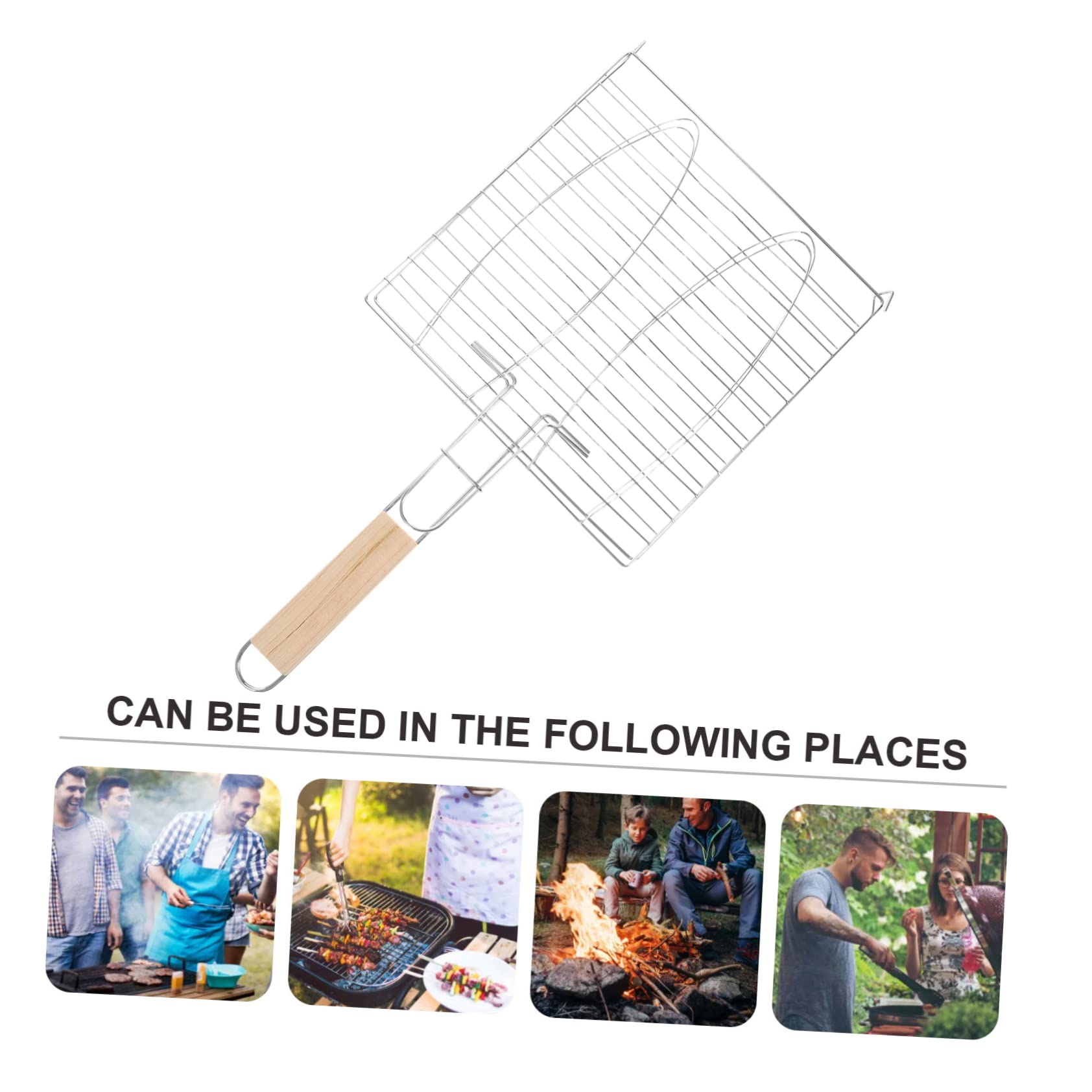 BESTonZON Cook More Bbq Grill Baskets Bbq Clip for Grilling for Picnics and Dinners Random