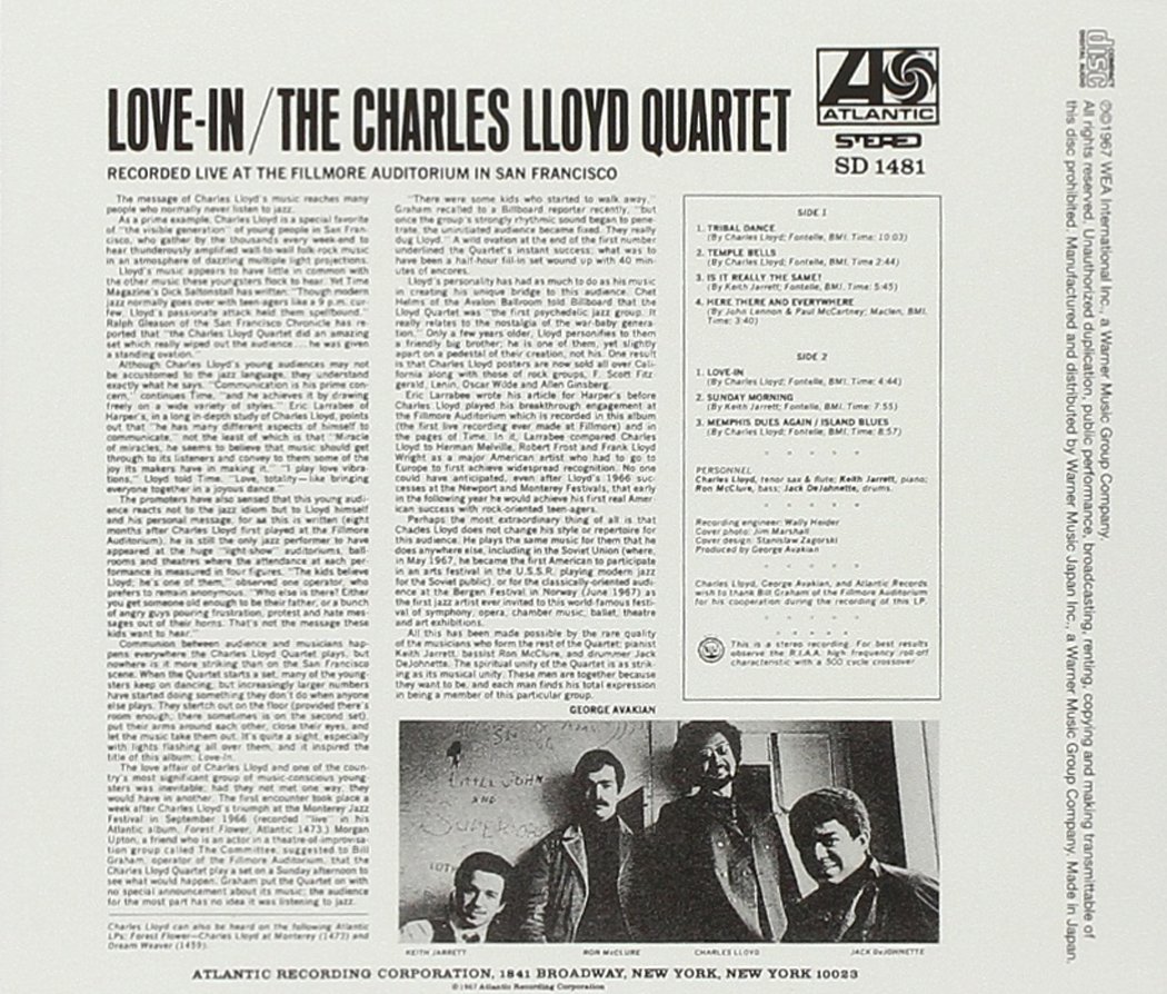 THE CHARLES LLOYD QUARTET - Love-In - CD