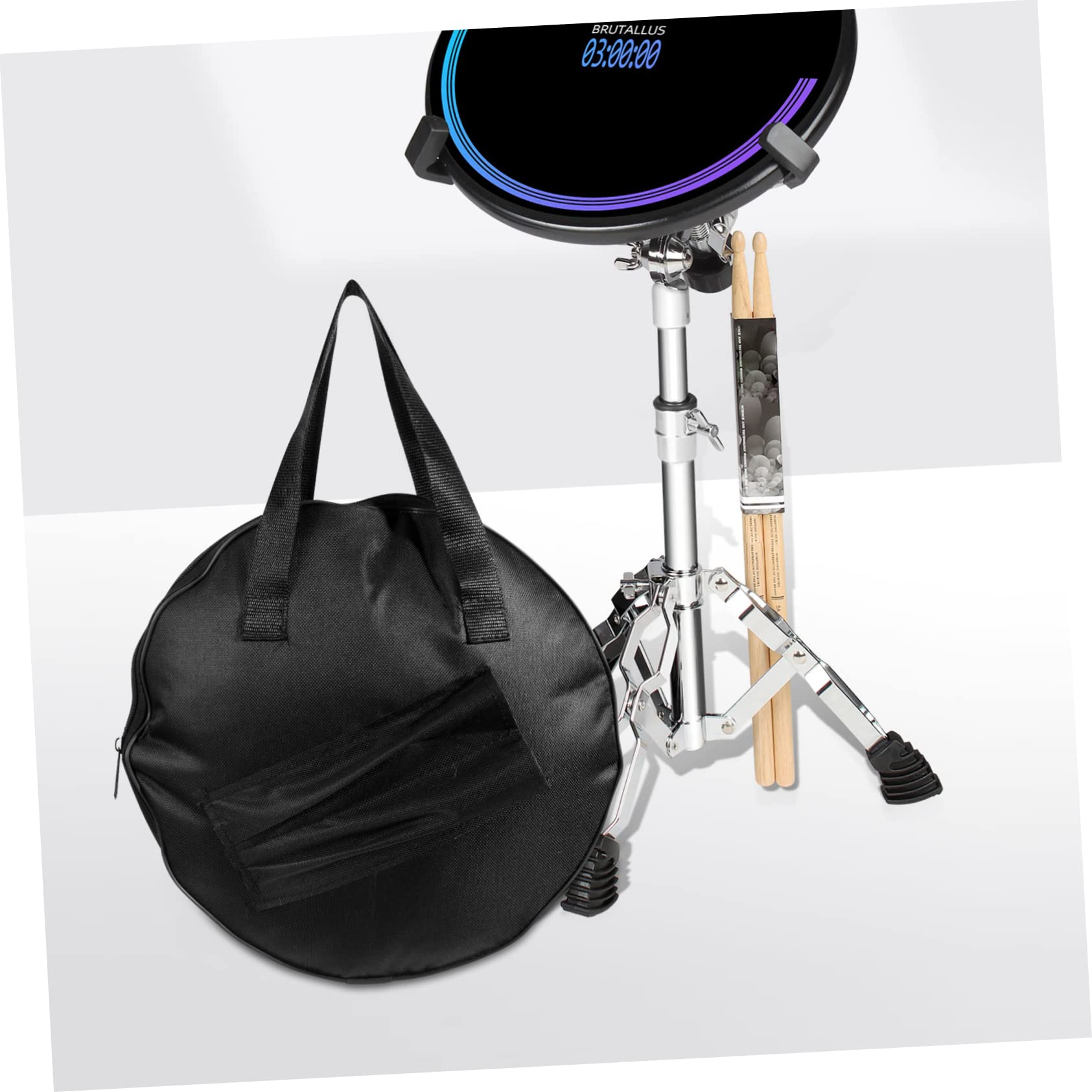 VICASKY Oxford Cloth Dumb Drum Storage Bag Large Capacity Drum Pad Case Comfortable Carrying for Drumsticks