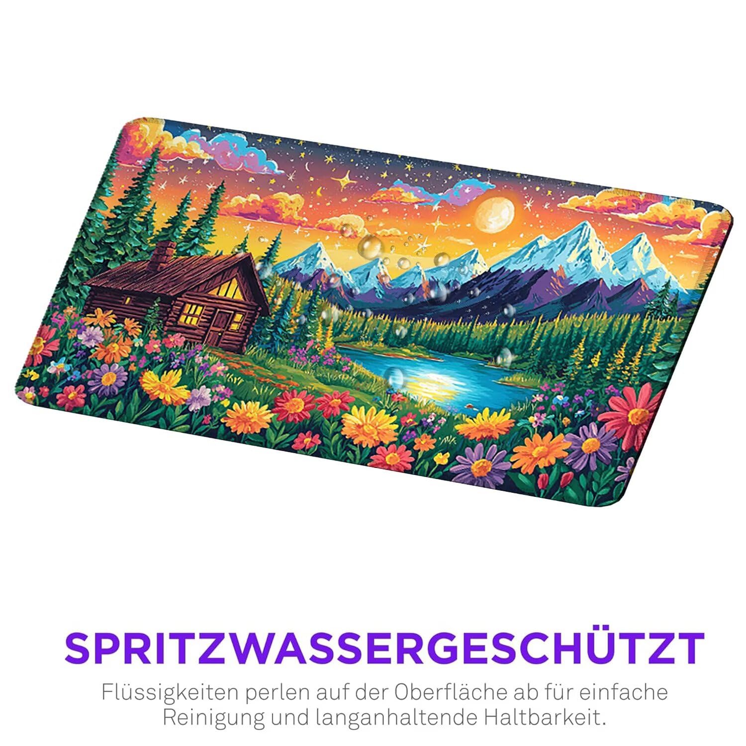 Podkładka pod mysz, podkładka pod mysz do gier na biurko 1200 x 600 mm duża podkładka pod mysz biurkowa biurko, z szytą krawędzią, odpowiednia do akcesoriów do notebooków i komputerów stacjonarnych z