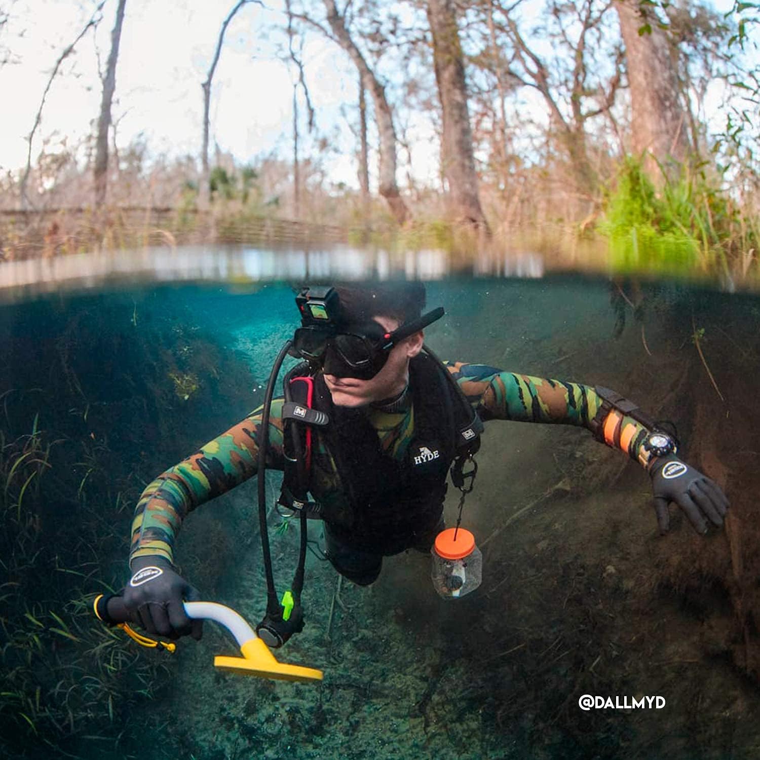 OCTOMASK - Frameless Dive Mask w/Mount for All GoPro Hero Cameras for Scuba Diving, Snorkeling, Freediving (Clear)…