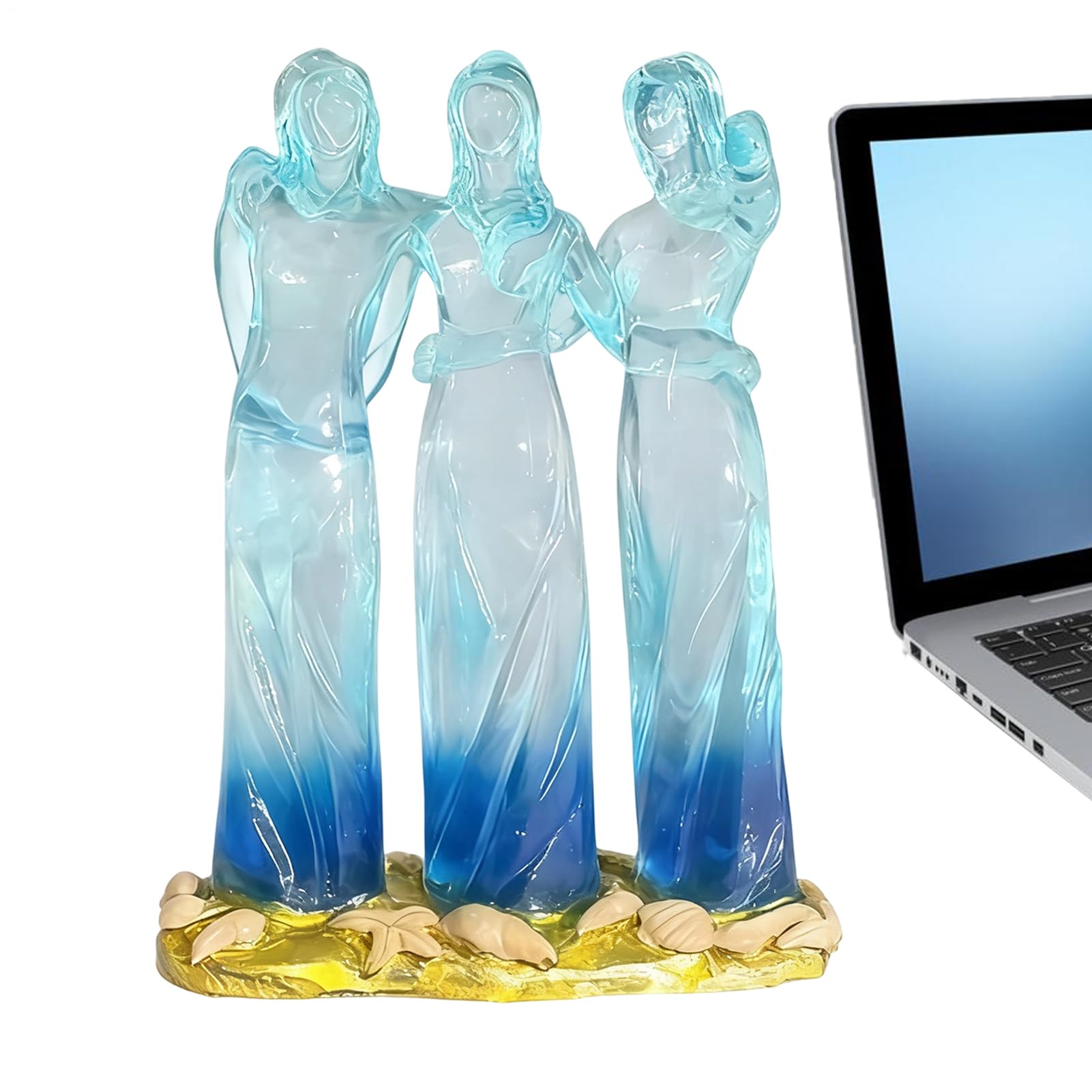 Statue de l'amitié en résine, sculpture décorative pour bureau et étagère de maison.
