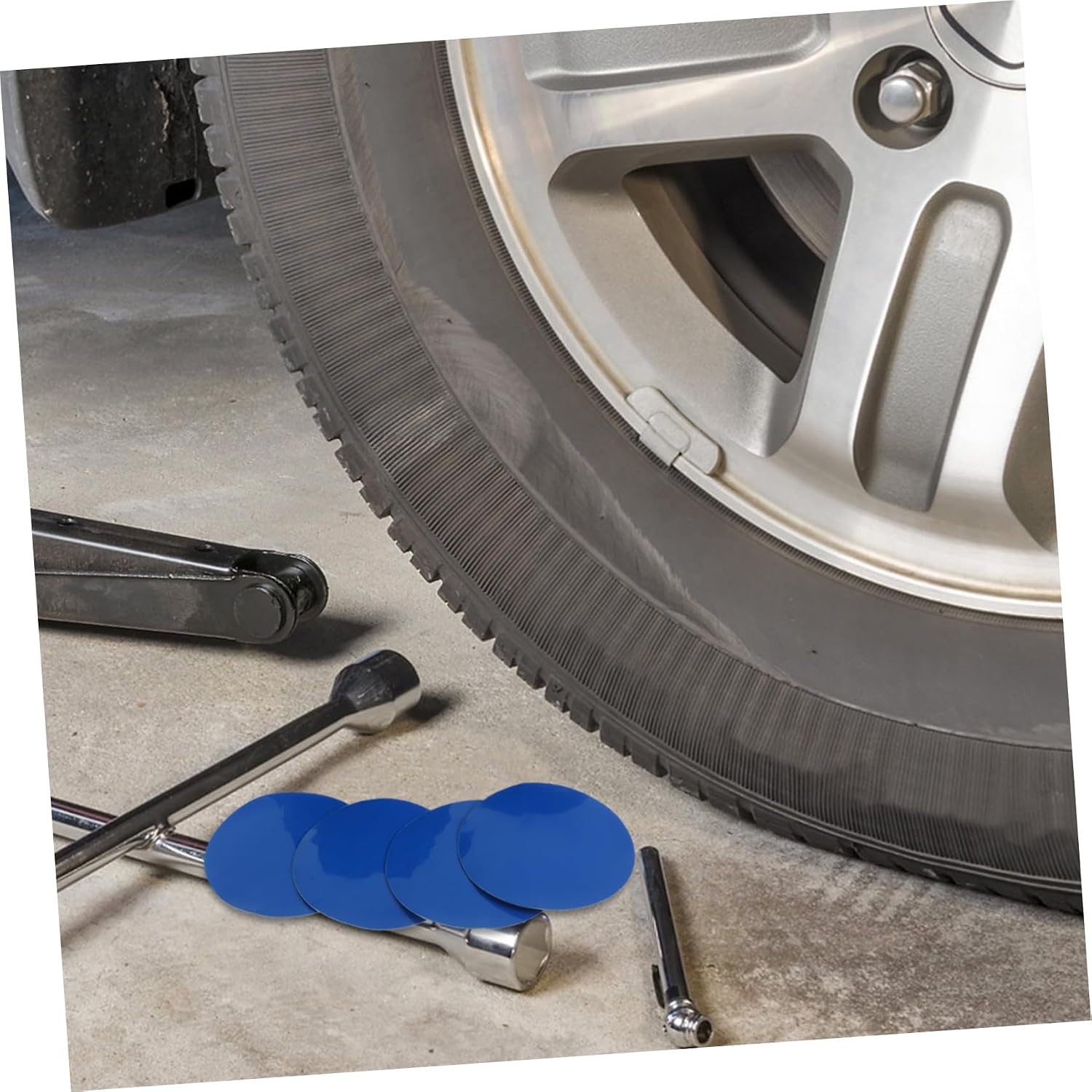 ABOOFAN 80pcs Rubber Repair Patch Kit Tire Puncture Patch for Bike Motorcycle and Car Tubeless Tires