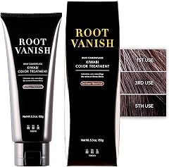 Kiwabi Color-Depositing Treatment for Gray Coverage – Subtle & Buildable Hair Gloss Color Benefit – Gradual, Semi Permanent Hair Color – Sulfate-Free, Ammonia-Free – 31 Botanical Extracts, Dark Brown
