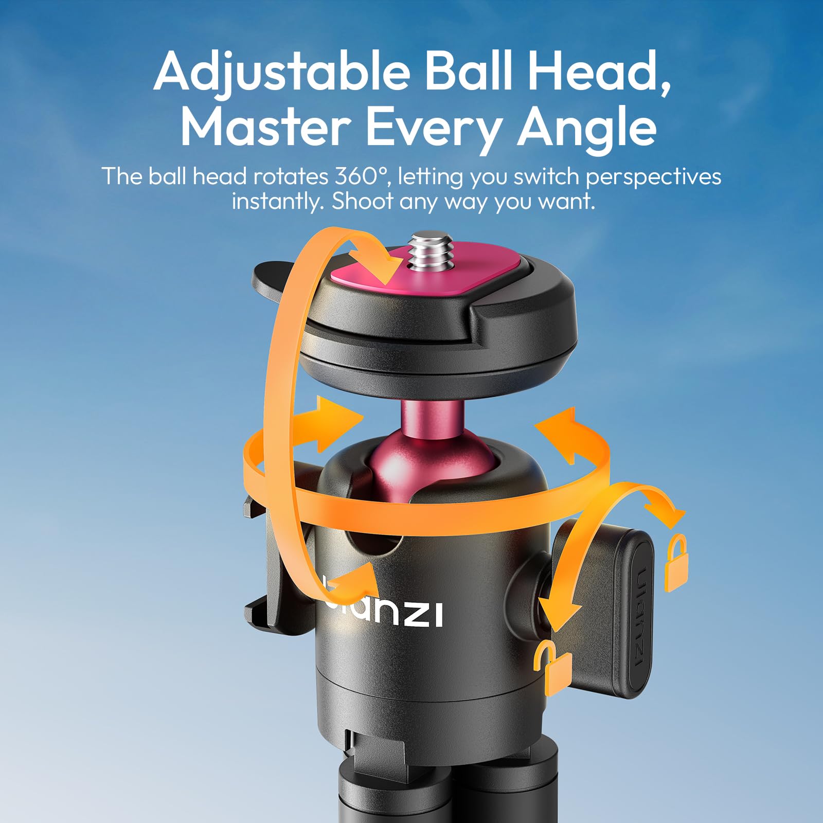 ULANZI MT91 Flexibler Handy Stativ mit Schnellverschluss, Flexibler Selfie Stick mit Bluetooth Fernauslöser, Action Kamera stativ und Handyhalterung; Handy stativ kompatibel mit iPhone und Samsung