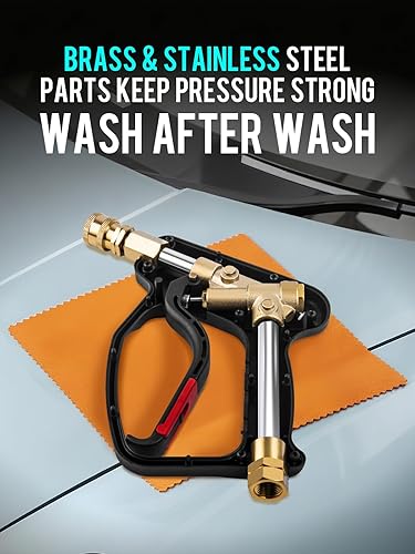 Miniatura 3 de MEKOH Pistola de Lavadora a Presión Corta, Pistola de Rociado de Lavadora a Presión Stubby de 5000PSI para Lavado de Autos, Pistola de Espuma de