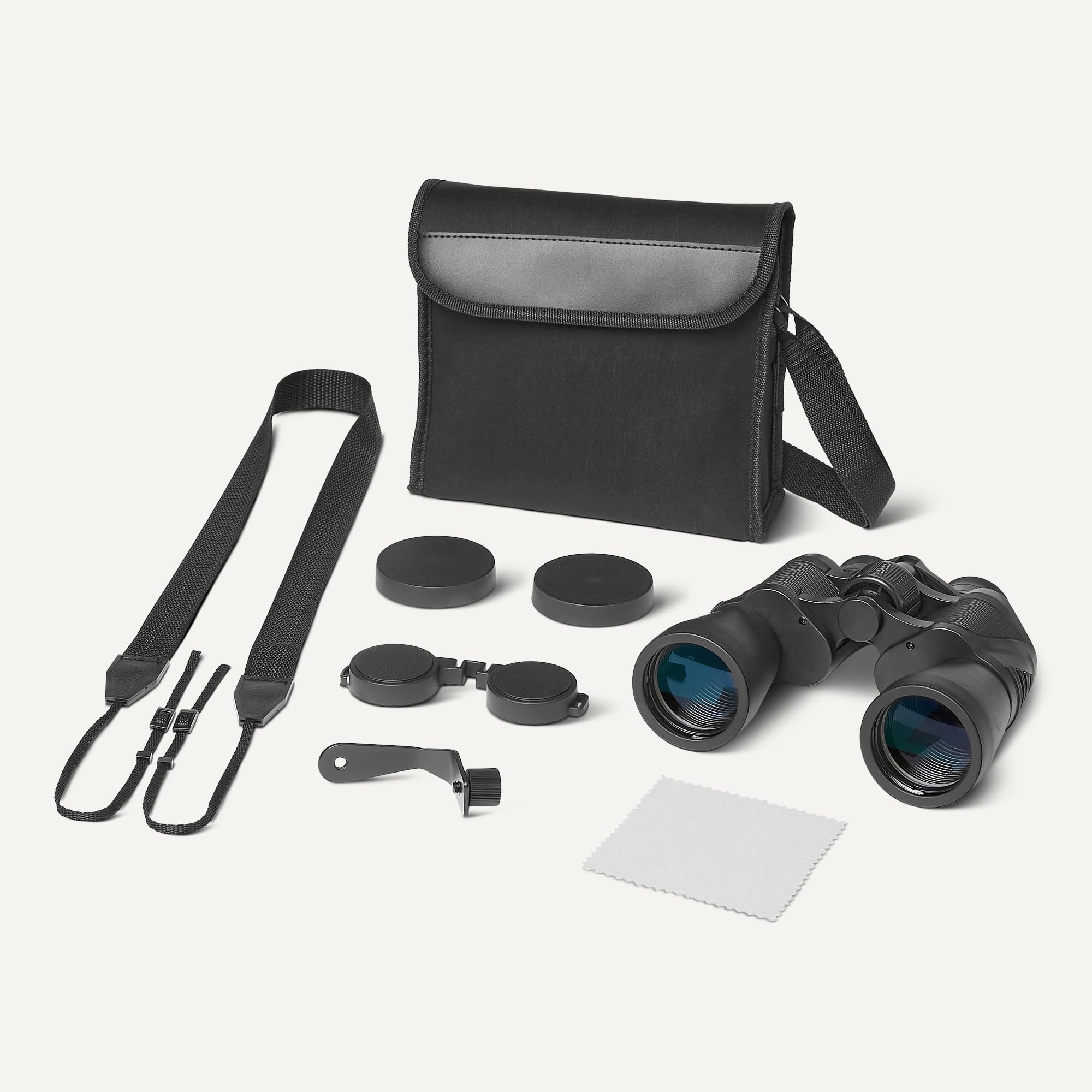 Amazon Basics 7x50 Fernglas Mit Hoher Vergrößerungsleistung, Weitem Sichtfeld, FMC-Optik, Kompatibel Mit Stativen, Schwarz, 1er-Pack