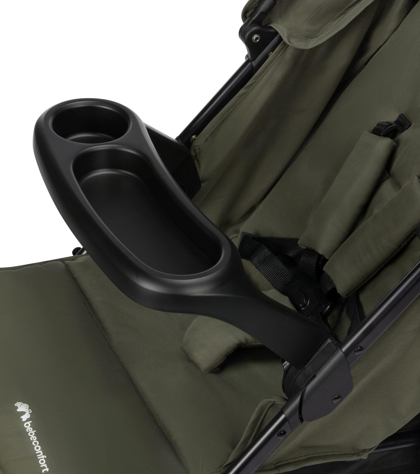 Bebeconfort Misty, Silla de Paseo Compacta, Cesta de hasta 8 kg, Bandeja para seguridad y juego, Confort con posición alargada, 0-4 años(máx. 22kg), Plegable y Reclinable, Mineral Green