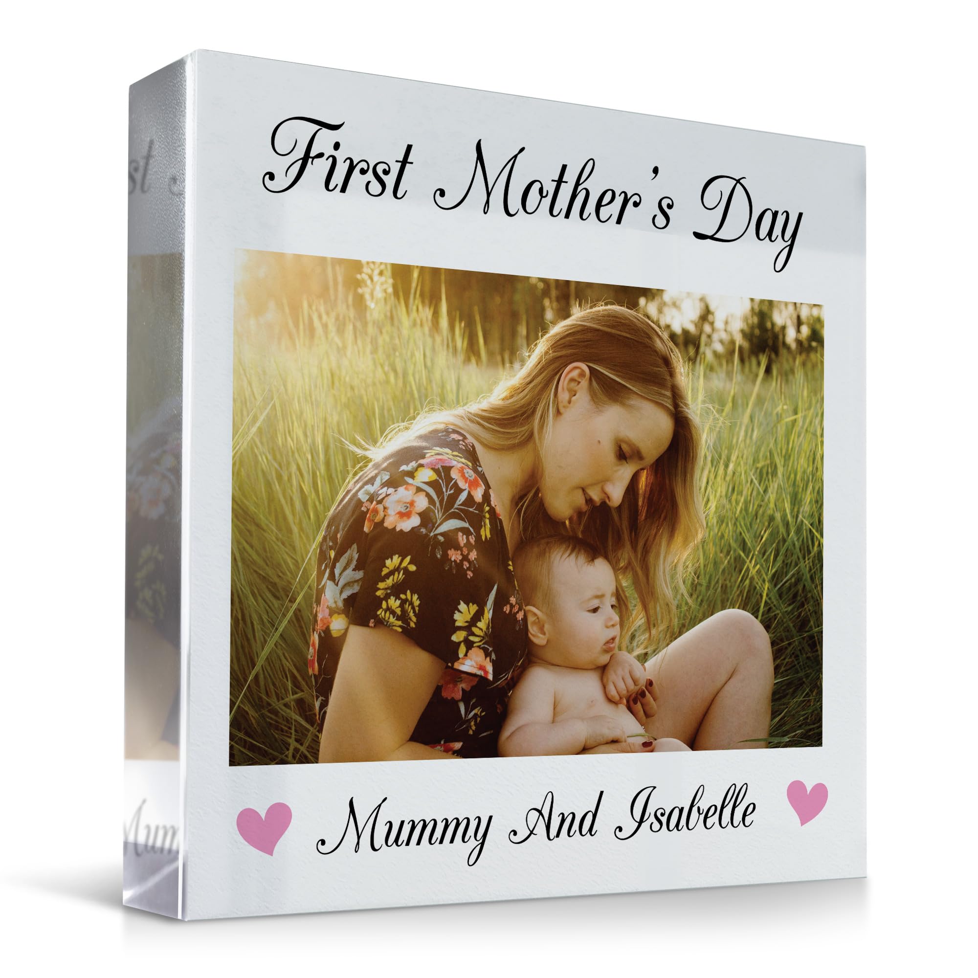 Red Ocean First Mothers Day Gift Personalised Mum Photo Plaque 1st Mothers Day Gift From Daughter Son From Bump New Mummy Baby For Her Keepsake