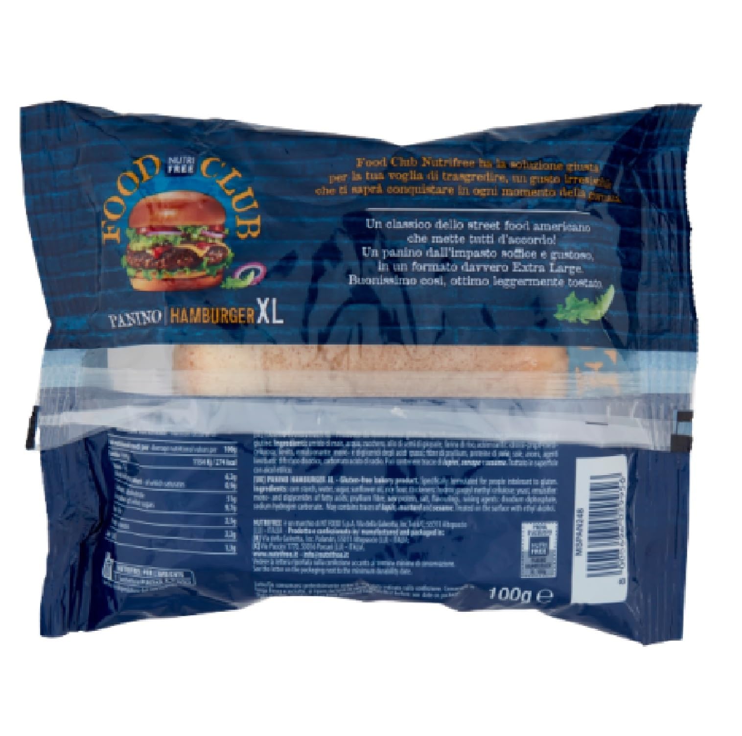 Nutri Free Panino Hamburger XL glutenfrei 100g, 8x100gr + Italian Gourmet polpa 400gr