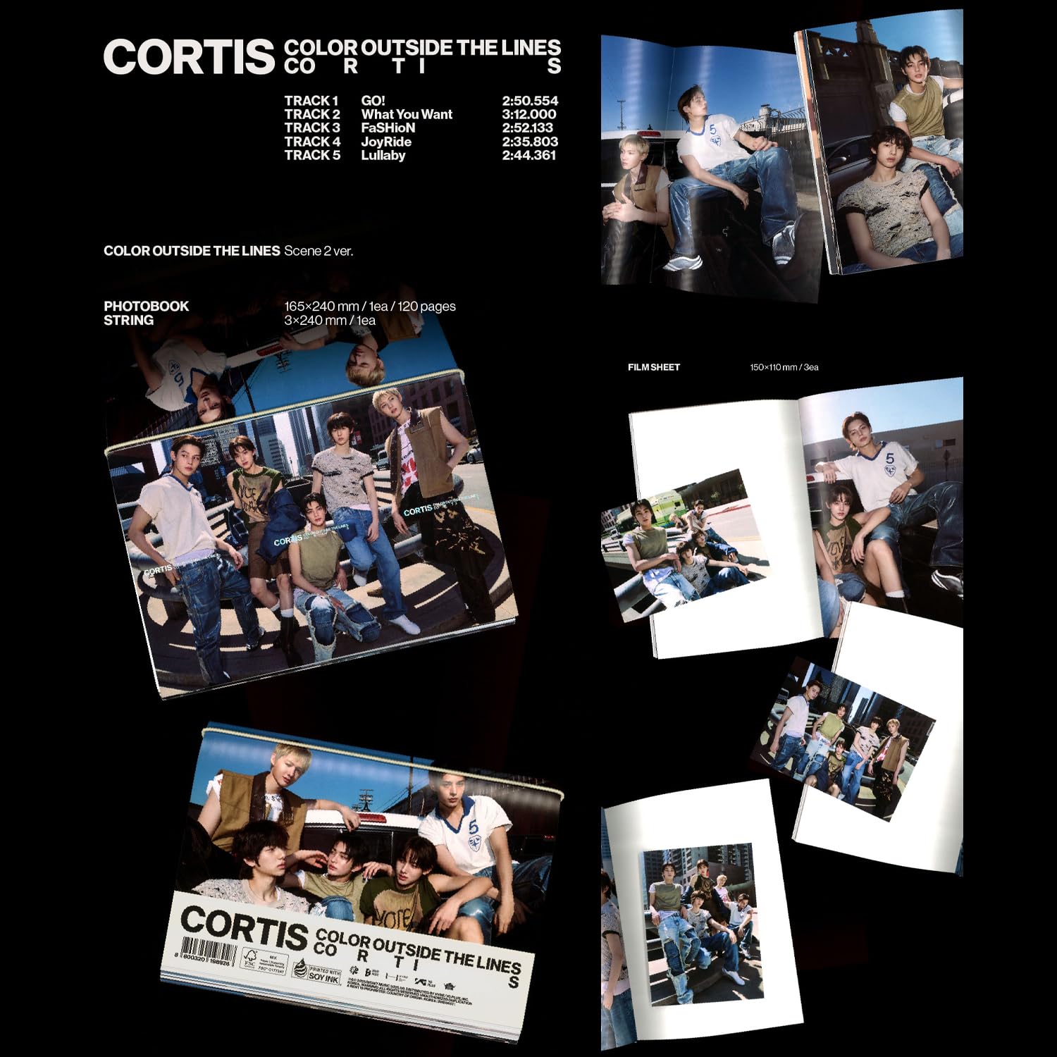 CORTIS 1st EP Album COLOR OUTSIDE THE LINES Scene 2 Ver. Photo R Photocard