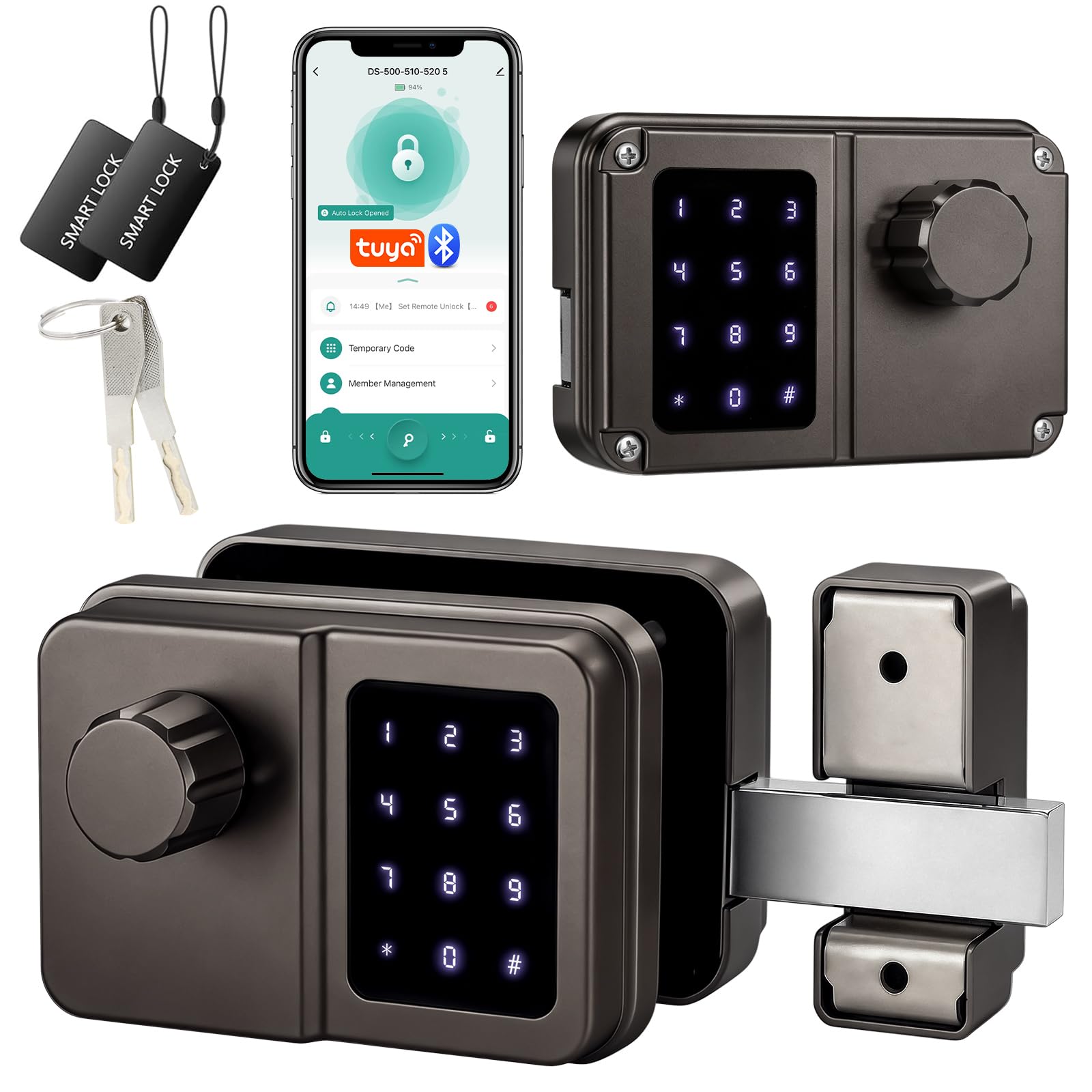 Amazon.com: SEPOX Bluetooth Smart Gate Lock, Outdoor Gate Lock for