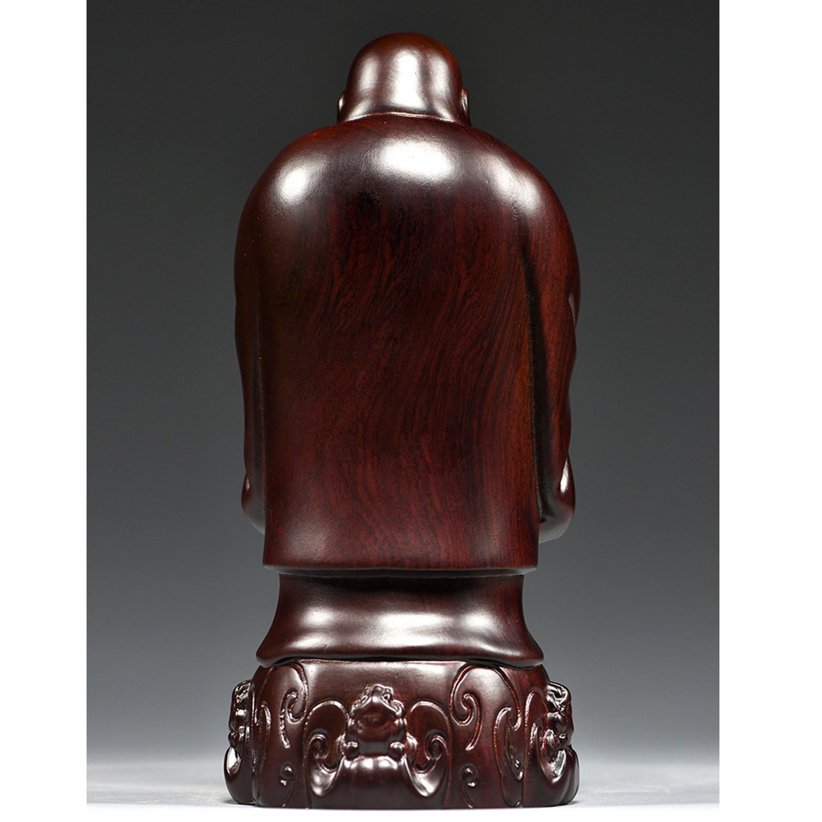 Amazon.co.jp: 仏像 置物 弥勒仏 黒檀木 布袋 弥勒菩薩 布袋さん