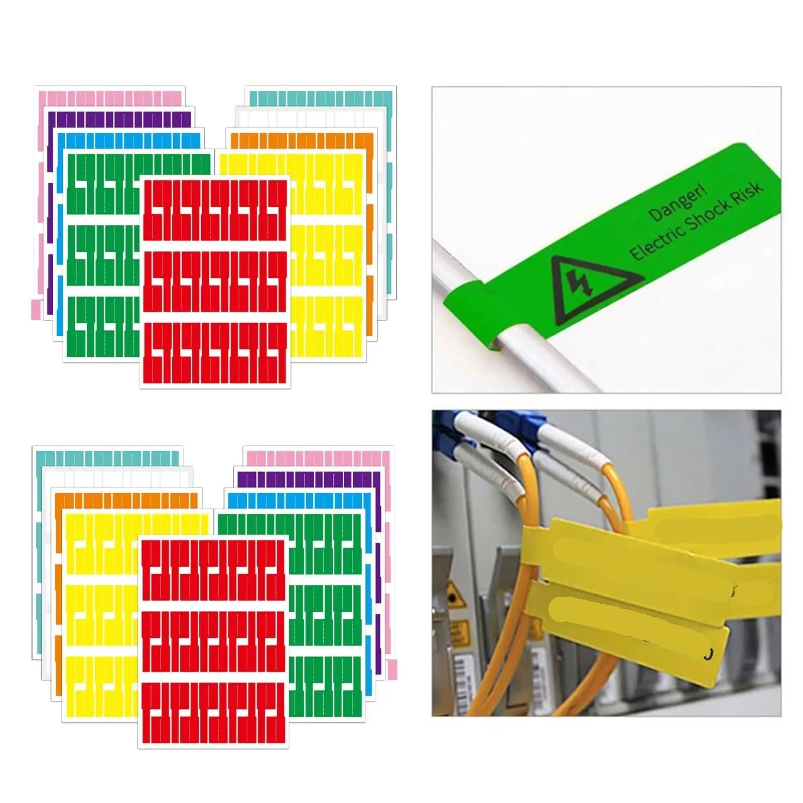 Marcatura del Cavo 600 Pz/20 Fogli Etichette for Cavi Marcatura Filo Rete Impermeabile Stampante Adesivo Organizzatore A4 Etichetta Autoadesiva Etichette for Cavi Segnacavi