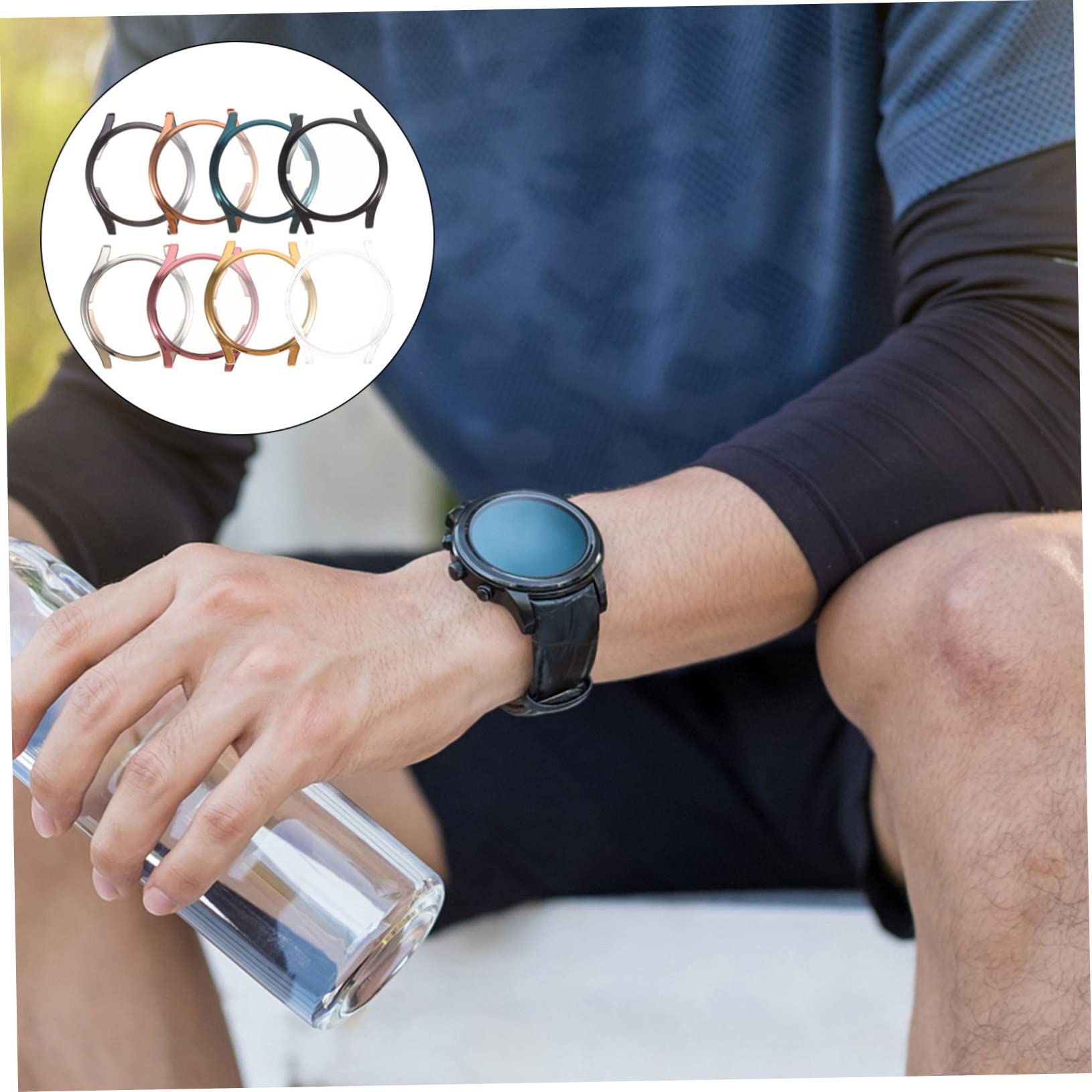 Hemobllo 24pièces Coques De Montre Intelligente Résistantes Aux Chocs TPU Électroplaqué pour Watch Pro Élégante Et Pratique