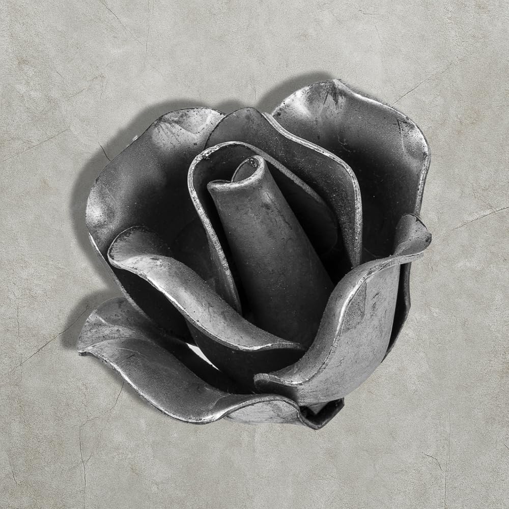 STAL 10 Stück Zaundekoration Zierelement Metallblumen Metallblätter Blätter 100-110 (50x50mm -50.110/10 Stück)