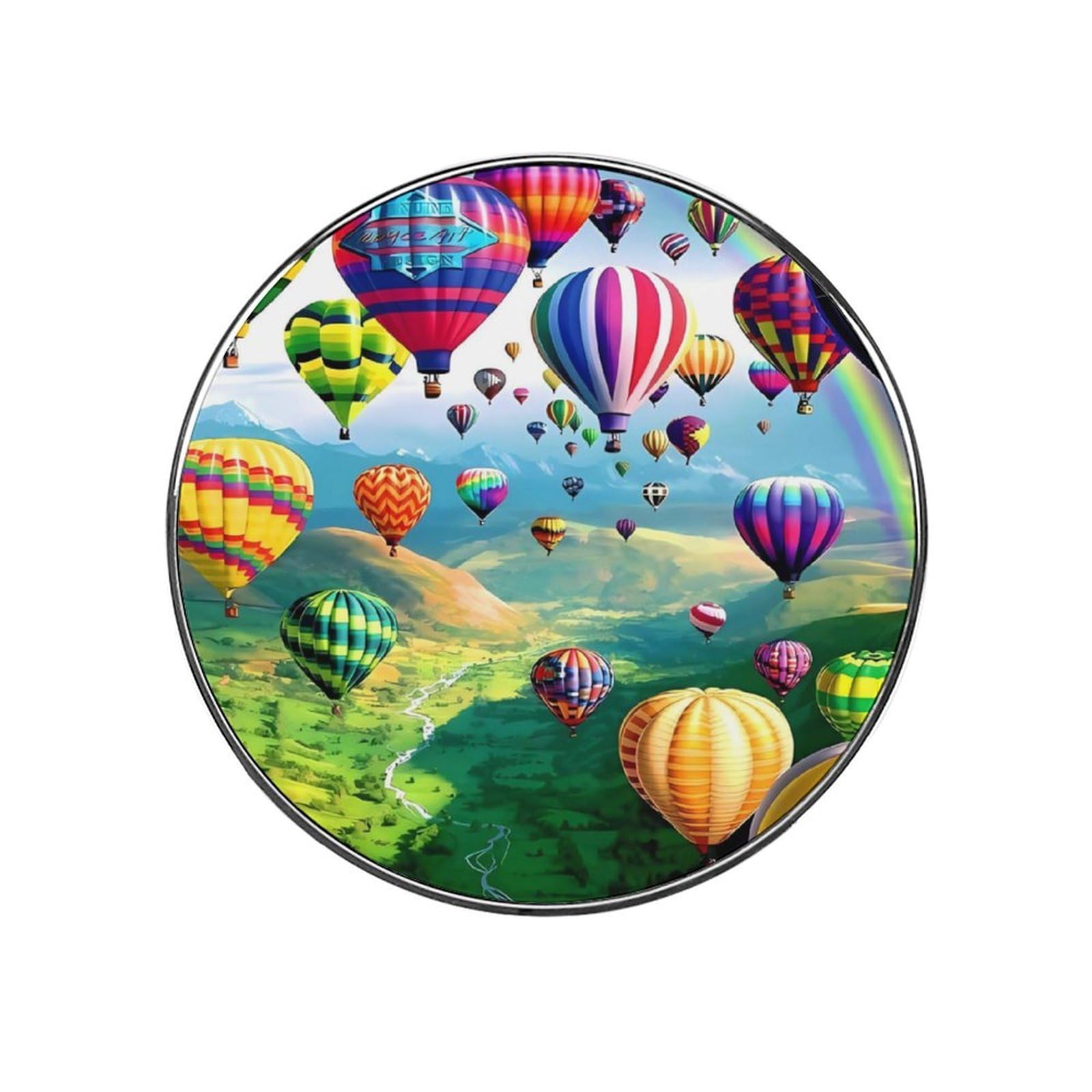 Hot Air Balloons Round Fridge Magnets, Strong Magnetic Refrigerator Stickers, Multi-Use No Trace Non-Scratch Magnets for Kitchen Home Decor Office Whiteboard And Cabinets