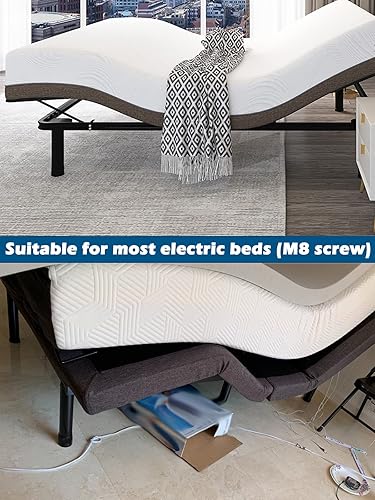 Miniatura 2 de Patas de cama resistentes de 4 pulgadas de repuesto de base ajustable con rosca en las patas soporte de marco de cama de rosca M8 de 516 pulgadas 4