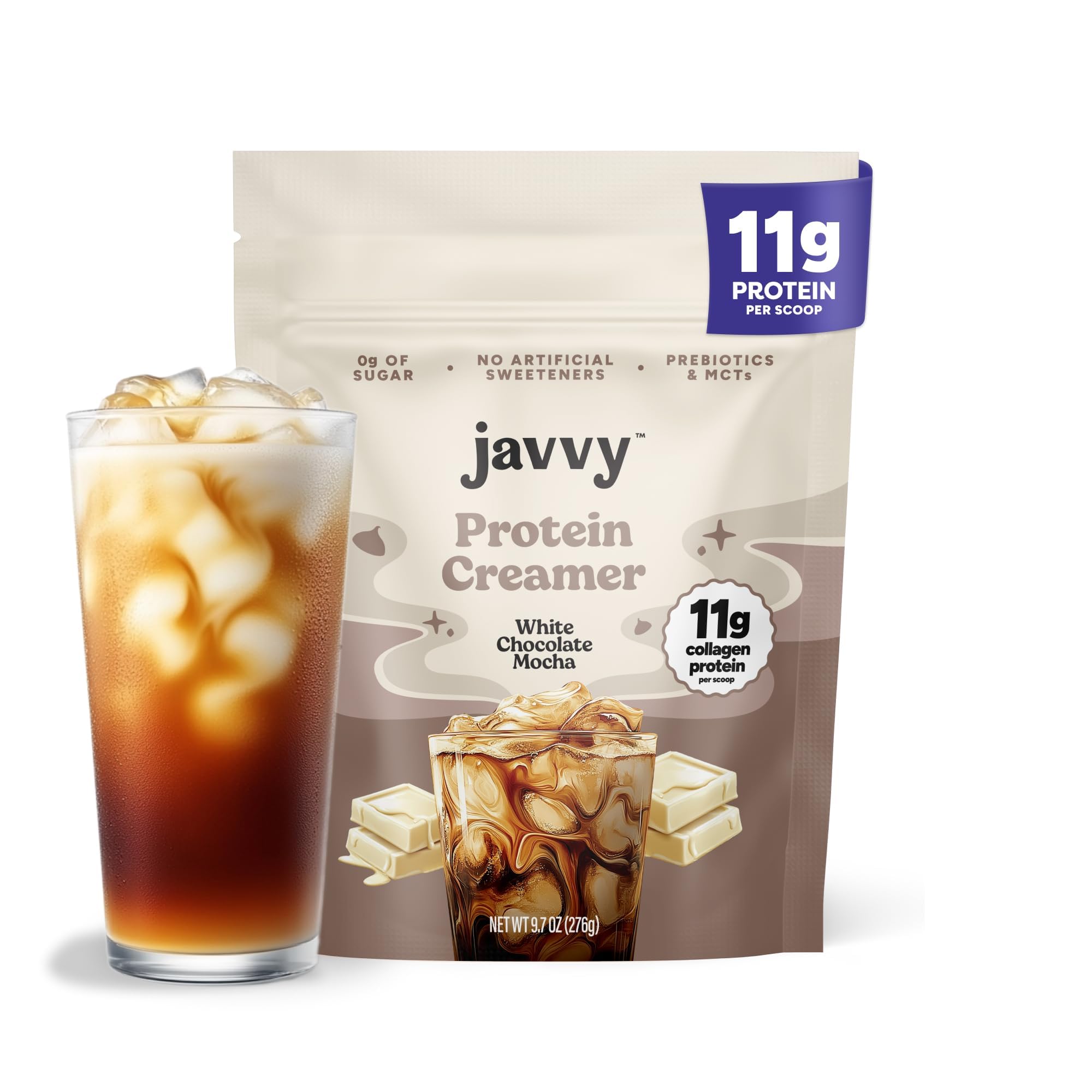 Amazon.com: Javvy Protein Coffee Creamer, White Chocolate Mocha, 1