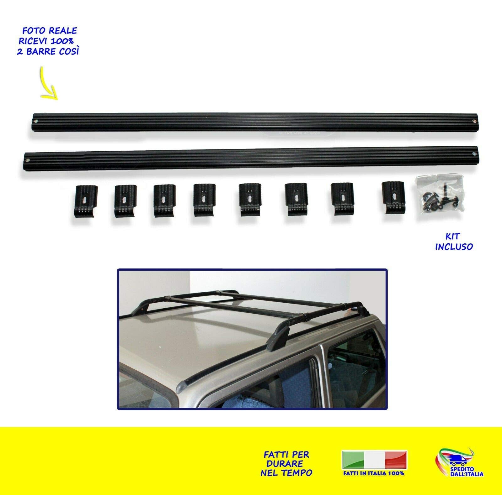 Barre da tetto Panda 141 dal 1986 al 2003 portatutto portapacchi portabagagli per vecchia Panda portata max 50 Kg adatte per vecchia Panda 750-1000 e 4x4 8821