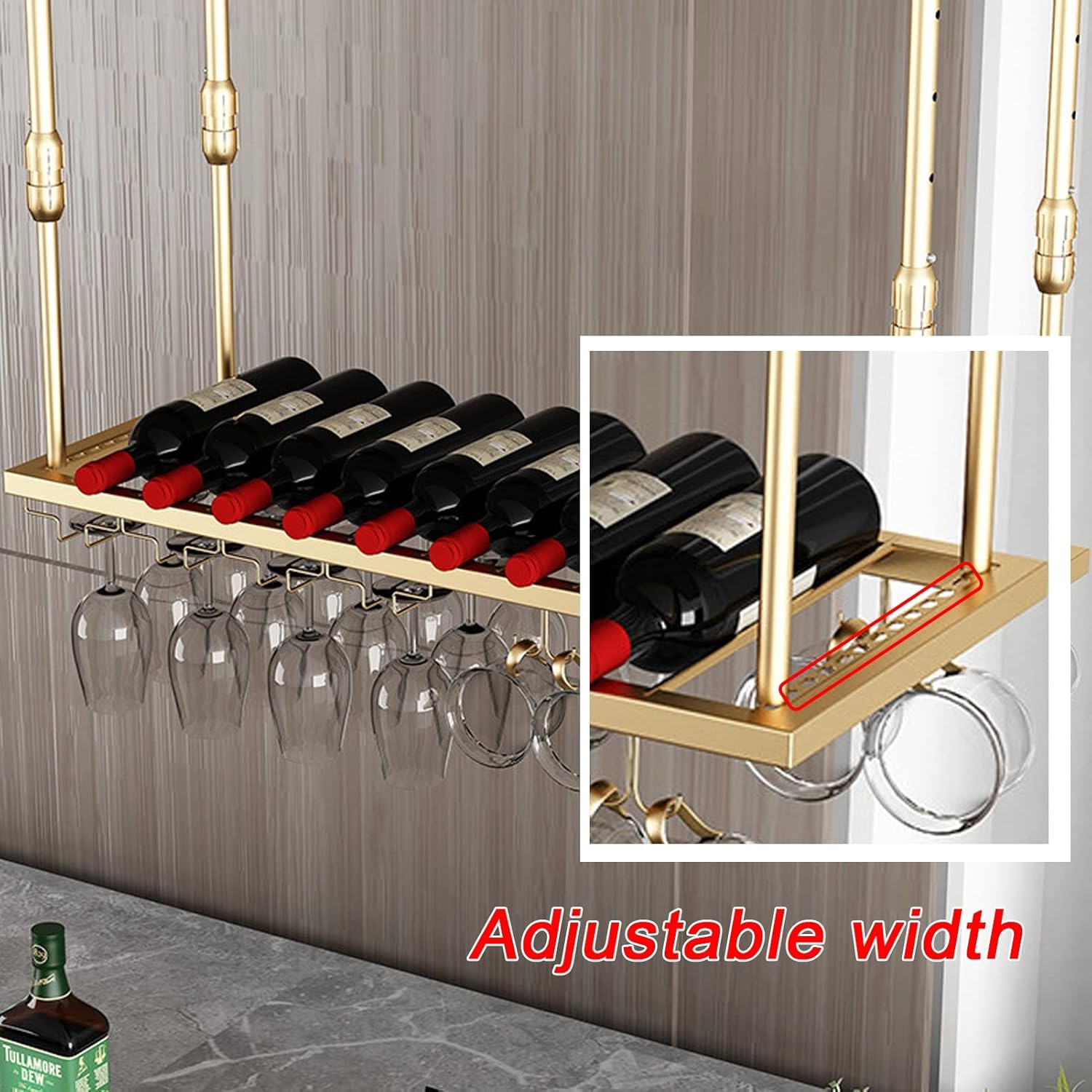 ボトルラック 天井ワインラック 鉄製 逆さまゴブレット ワイングラス