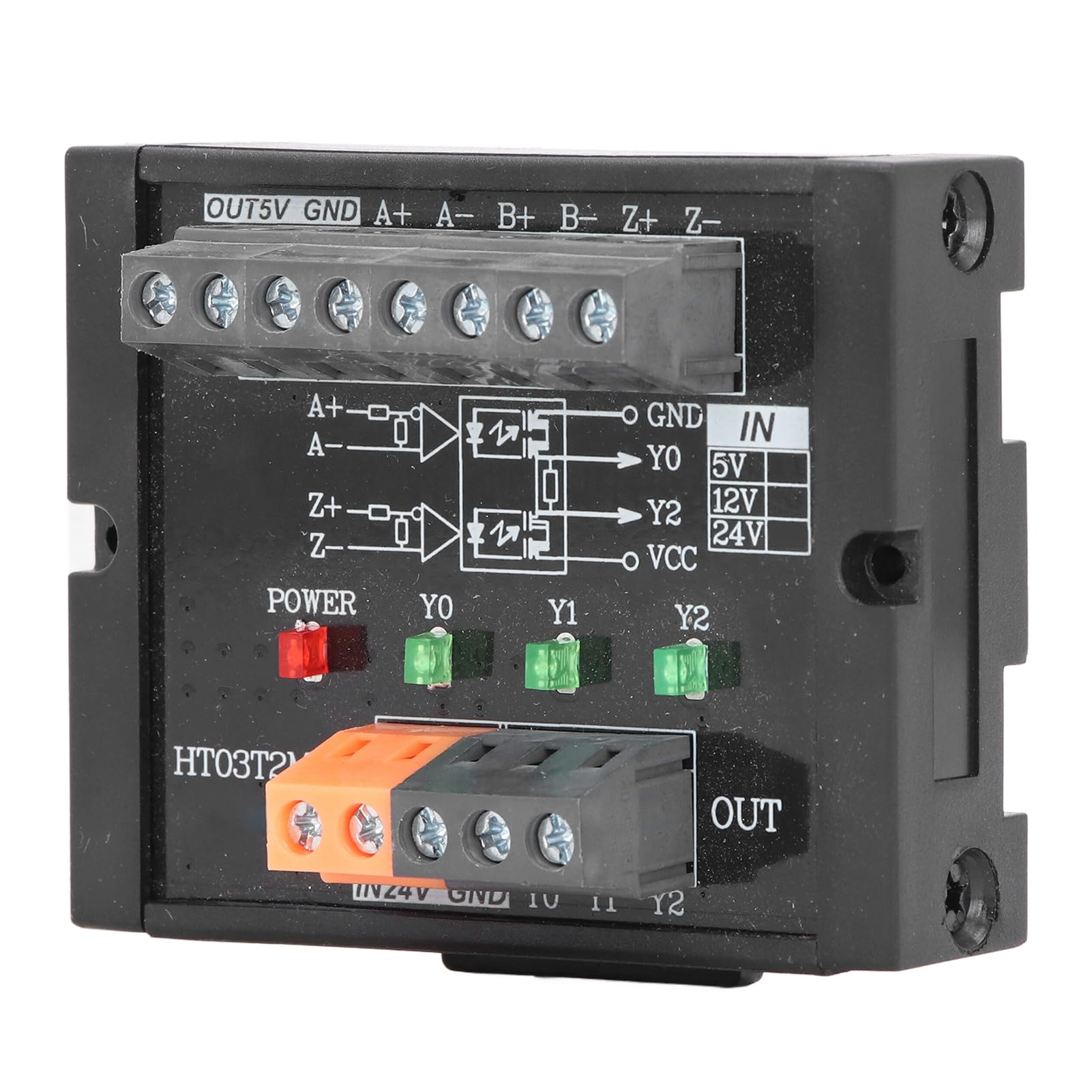 Modulo Convertitore di Segnale Intelligente Protezione Contro i Fulmini a 4 Livelli Ingresso TTL a 3 Canali EIA422 423 Ingresso NPN PNP HTL Uscita TTL per Encoder (5V)