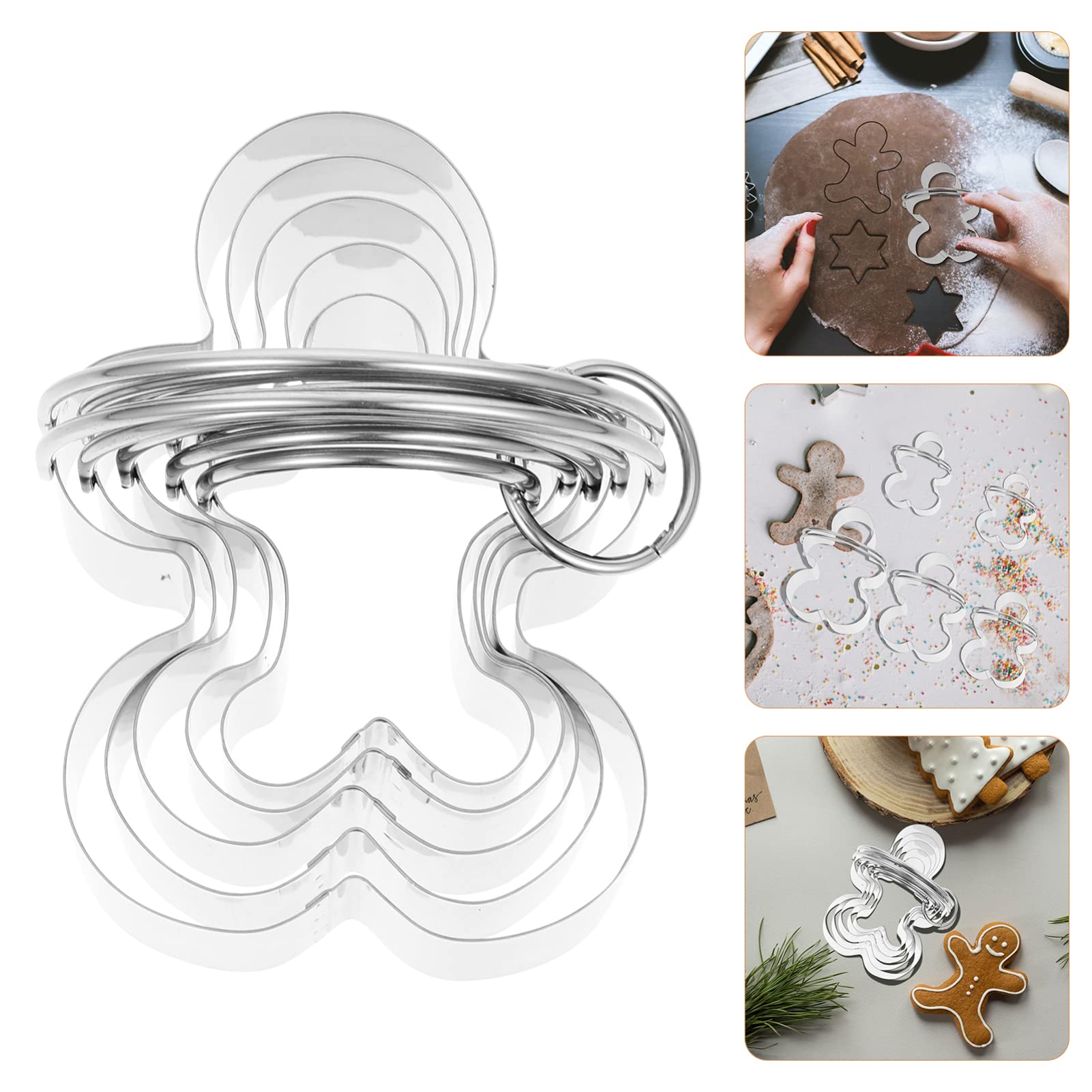 3 Sätze Ausstechformen backformen baking form keksstempel keksförmchen cookie jar keksausstecher selber machen Süßigkeiten-Ausstecher - Keksformen Rostfreier Stahl TOPBATHY