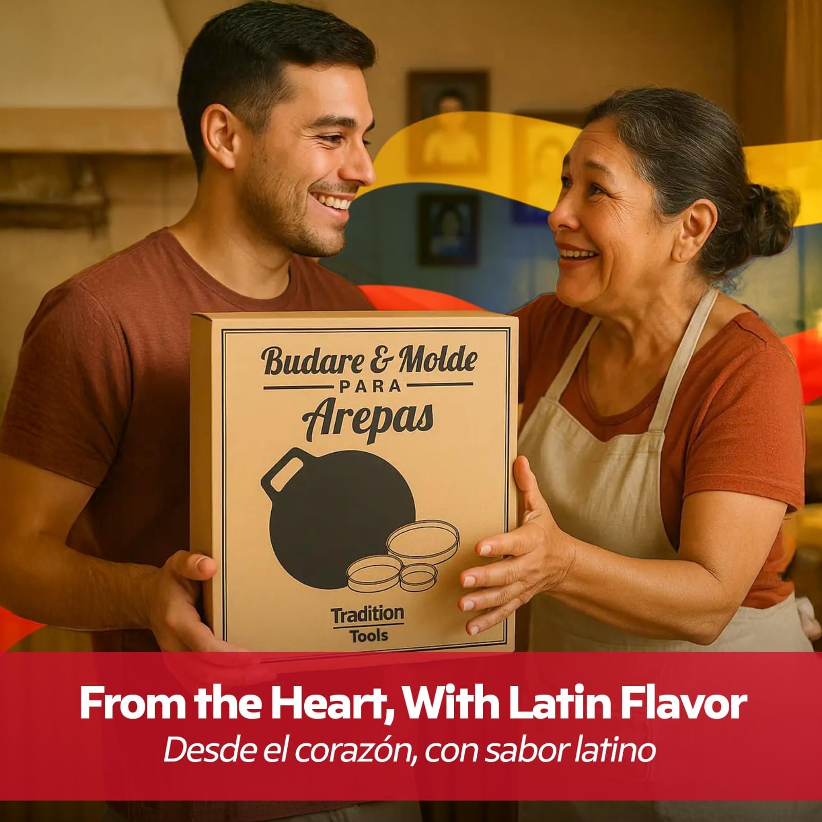 Budare para Arepas 12 + Molde para Arepas (5.9, 4.3, 3.1) – Plancha para Arepas Colombianas y Venezolanas – Budare para Arepas Venezolanas 6
