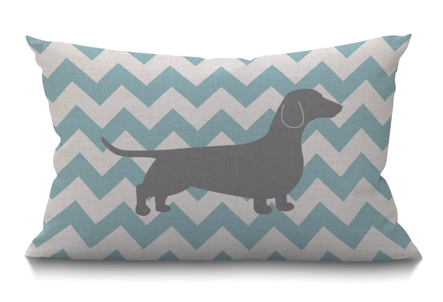 Bgbdeia Men's Multi 280 Dachshund Dog Cushion Cover Cotton Linen Pillow Cover Oblong Rectangle Pillow Cases For Wo Boys Girls Kids Pillowcase Sofa Bedroom Livingroom 12X20 Inch 30 X 50 Cm