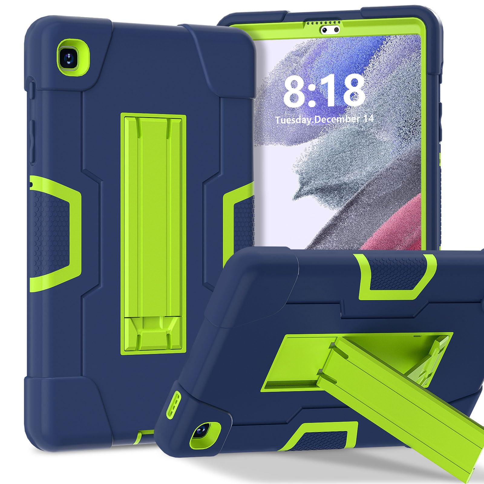 Meifei Case for Samsung Galaxy Tab A7 Lite 8.7-Inch 2021 (SM-T227/T225/T220), 3 in 1 Heavy Duty Rugged Shockproof Kickstand Hybrid Three Layer