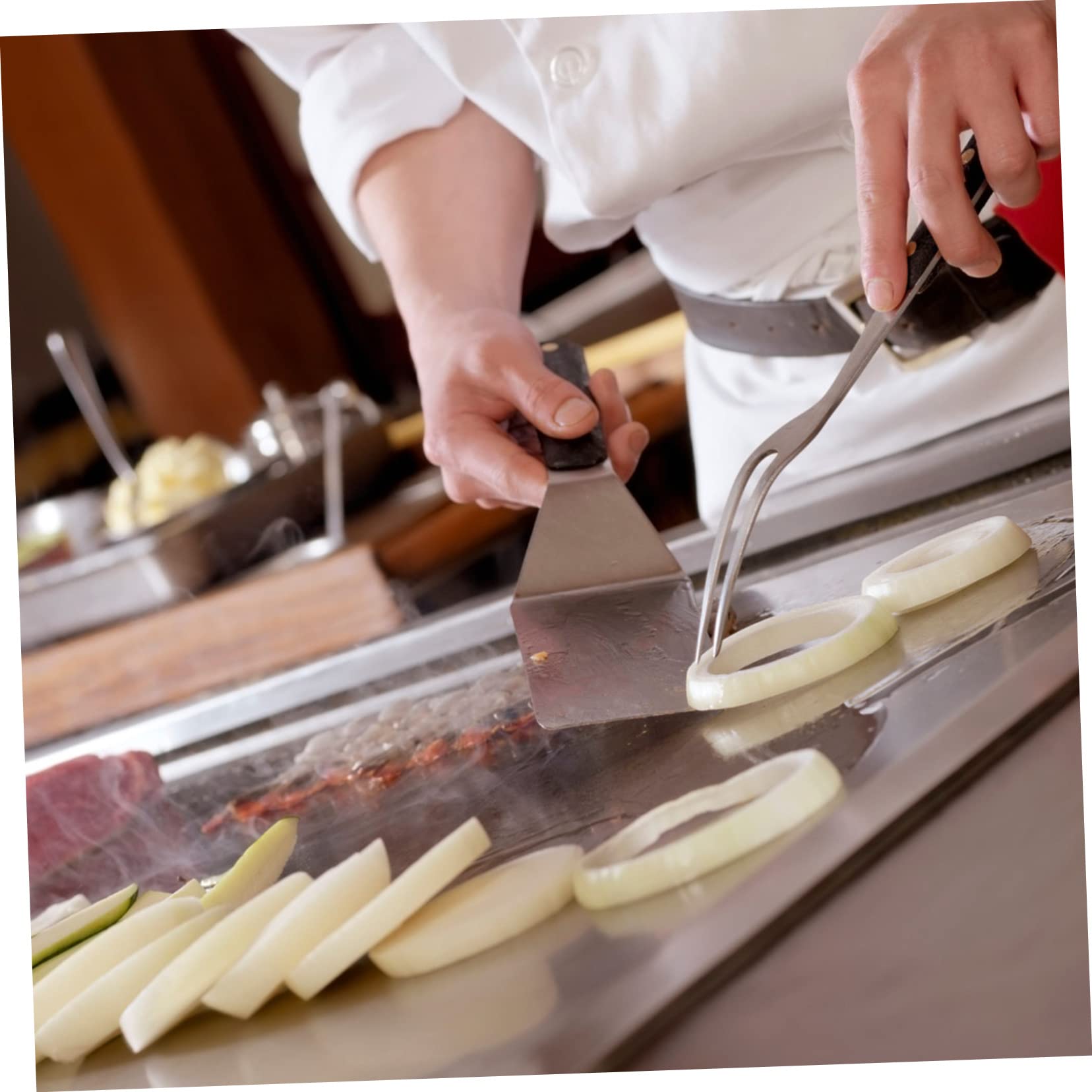 NAMOARLY 5pc Pizza Oven Spatula Set Stainless Steel Baking Shovel Peeler for Incline Pizza Pancake