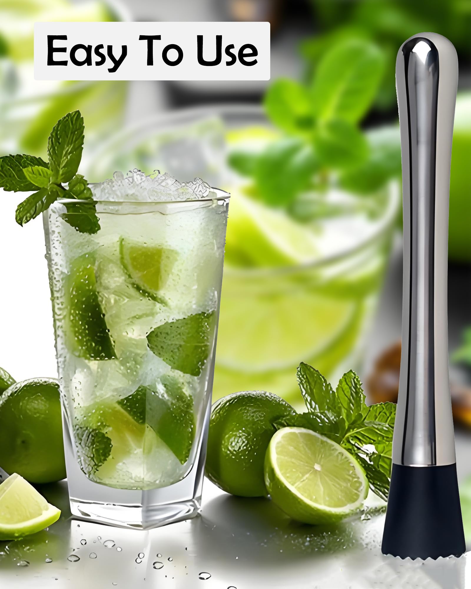 Stainless Steel Cocktail Muddlers - 2 Pack -5 Stainless Steel Cocktail Muddlers - 2 Pack -5