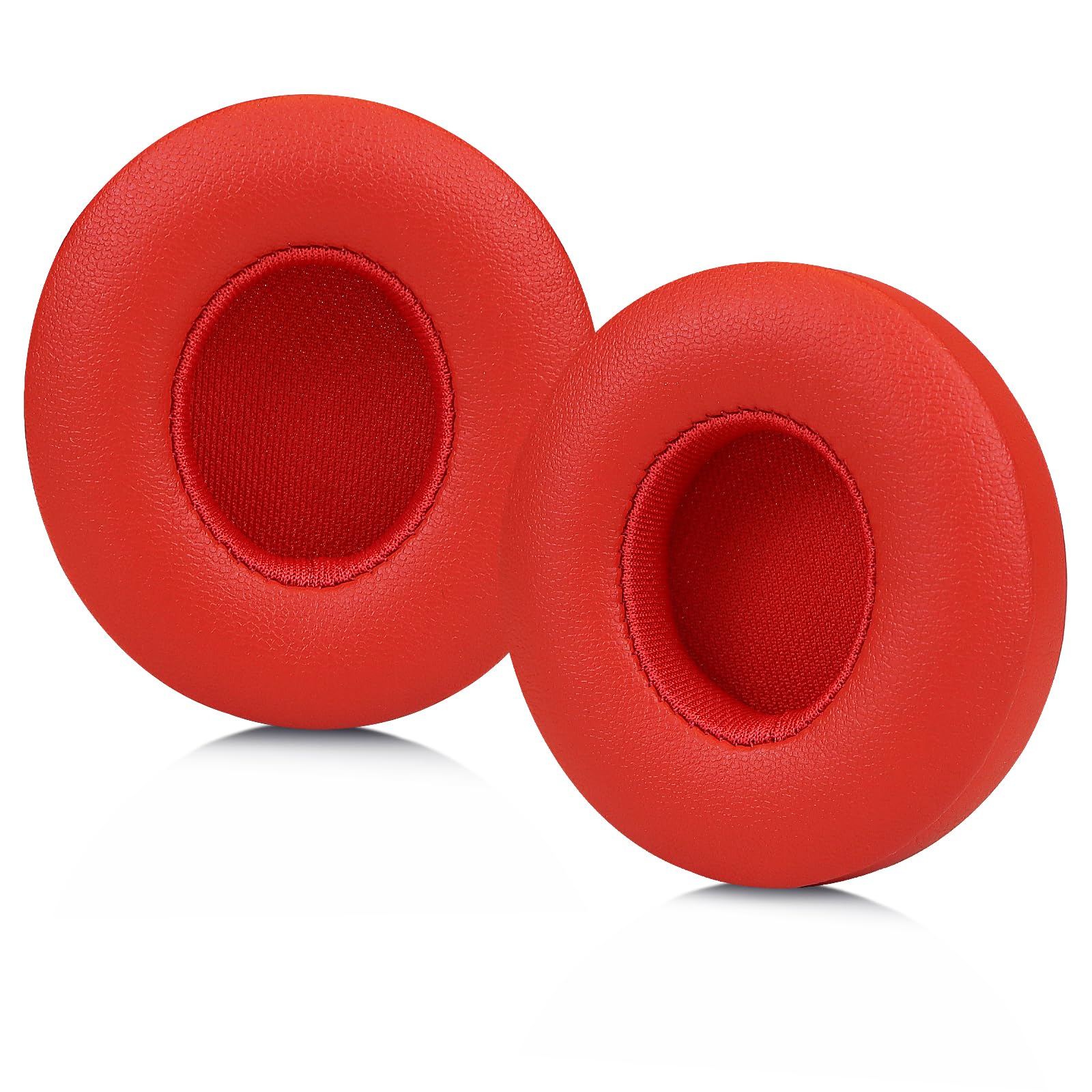 SINOWO Earpads Replacement for Beats Solo 2 & Solo 3 Wireless On-Ear Headphones,Solo2 Solo3 Ear Pads Cushions with Noise Isolation Memory Foam,Soft Protein Leather(Citrus Red) - Image 2