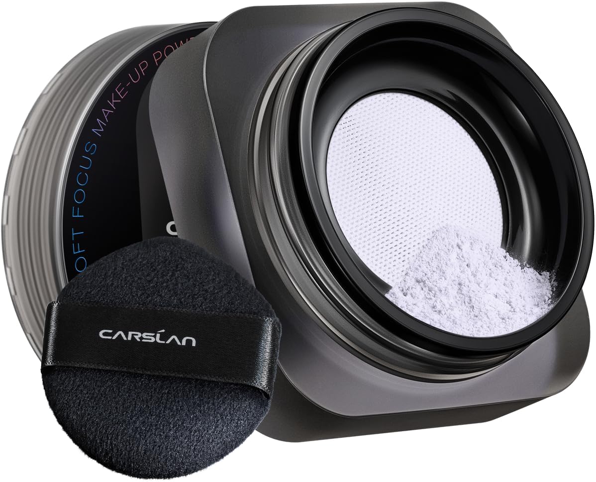 Soft Focus Loose Setting Powder, Waterproof, Matte, Oil Control, Shine Free, Talc-Free Face Powder Makeup, 24H Longwear Finishing Powder, O03