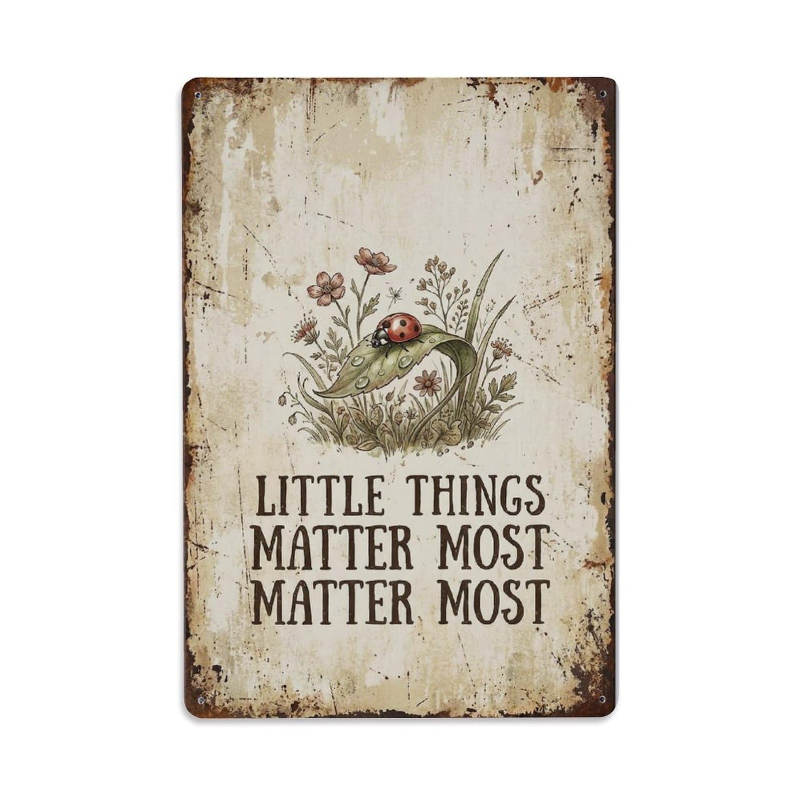 Little Things Matter Most Ladybug Metal Tin Sign