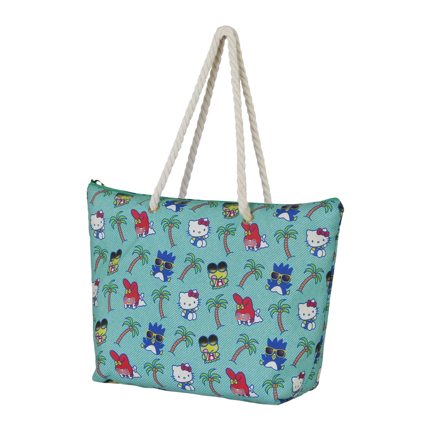 Karactermania Sanrio Hello Kitty Palms-Soleil Beach Bag, Turquoise, 52 x 37 cm