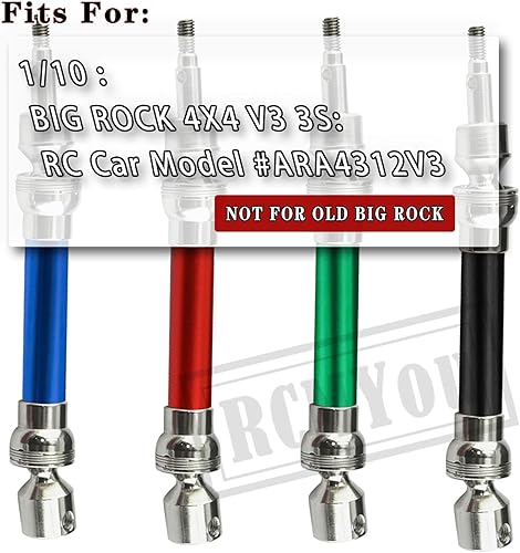 Miniatura 2 de Eje de transmisión CVD para 110 Arrma Big Rock V3 3S BLX 4x4 4WD, 4 piezas de actualización de control remoto, ejes de transmisión delanteros