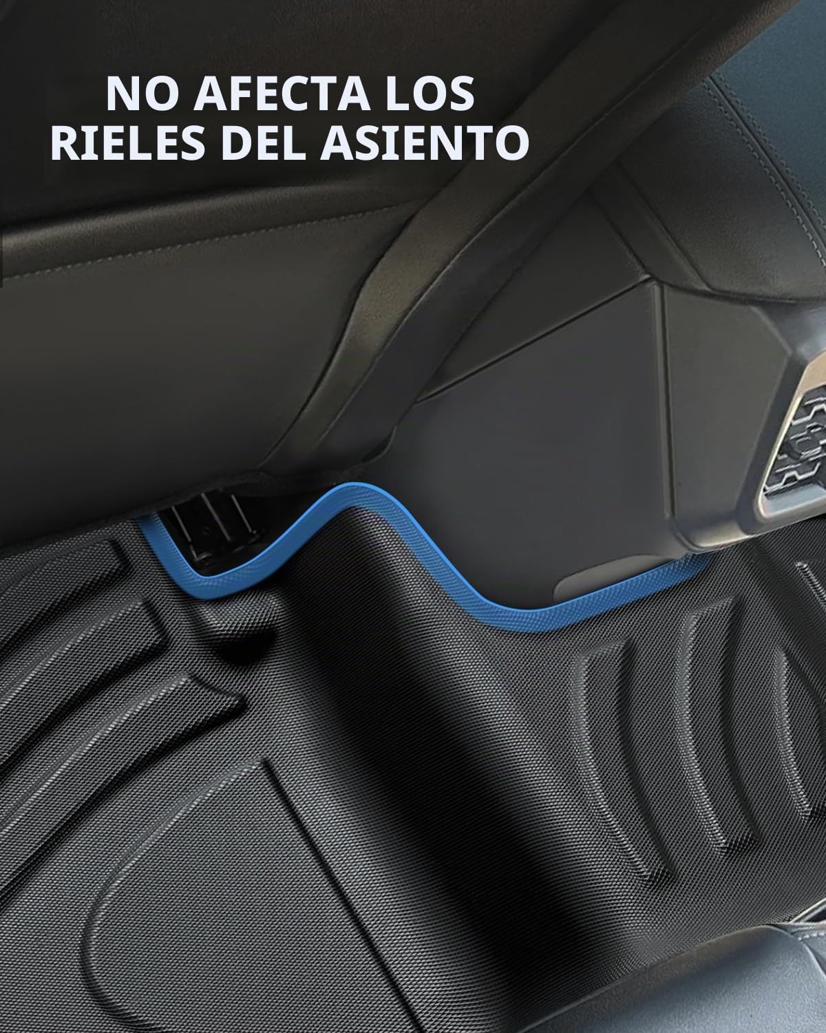 Alfombrilla para Ford Ranger T9 2026 2025 2024 2023, Alfombras Ranger T9 Raptor Wildtrak XLT Originales TPE con Bordes Elevados, Accesorios Antideslizantes e Impermeables, Negro (3 Piezas)