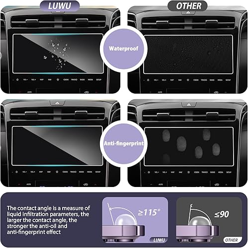 Miniatura 5 de ZCLINKO Protector de pantalla para Hyundai Tucson 2022 2023 2024 (LimitedN LineSELXRT) 10.25 pulgadas 2024 Tucson Accesorios Protector de pantalla