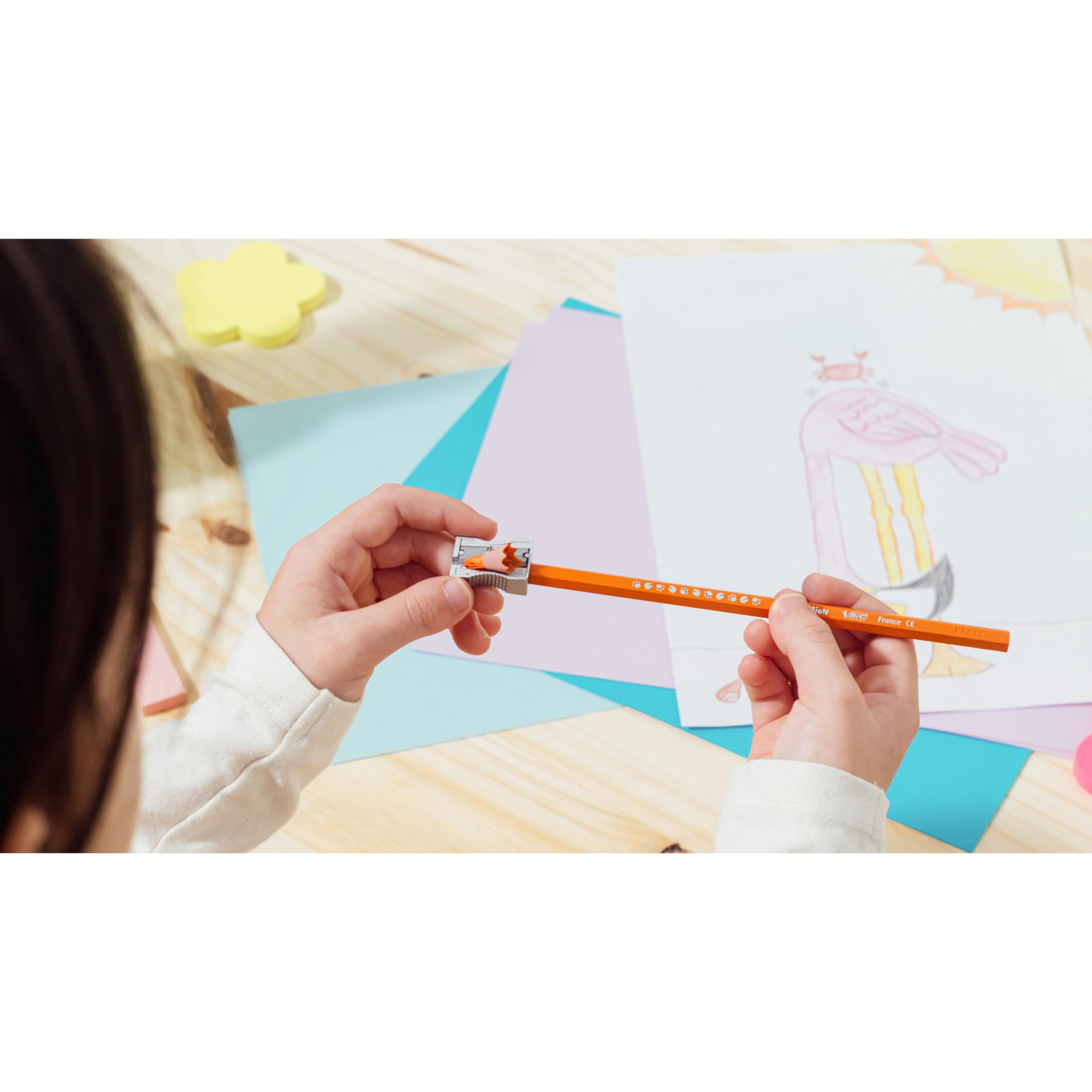 BIC Kids 907901 Evolution Buntstifte Set, Metalleimer mit 288 Buntstiften